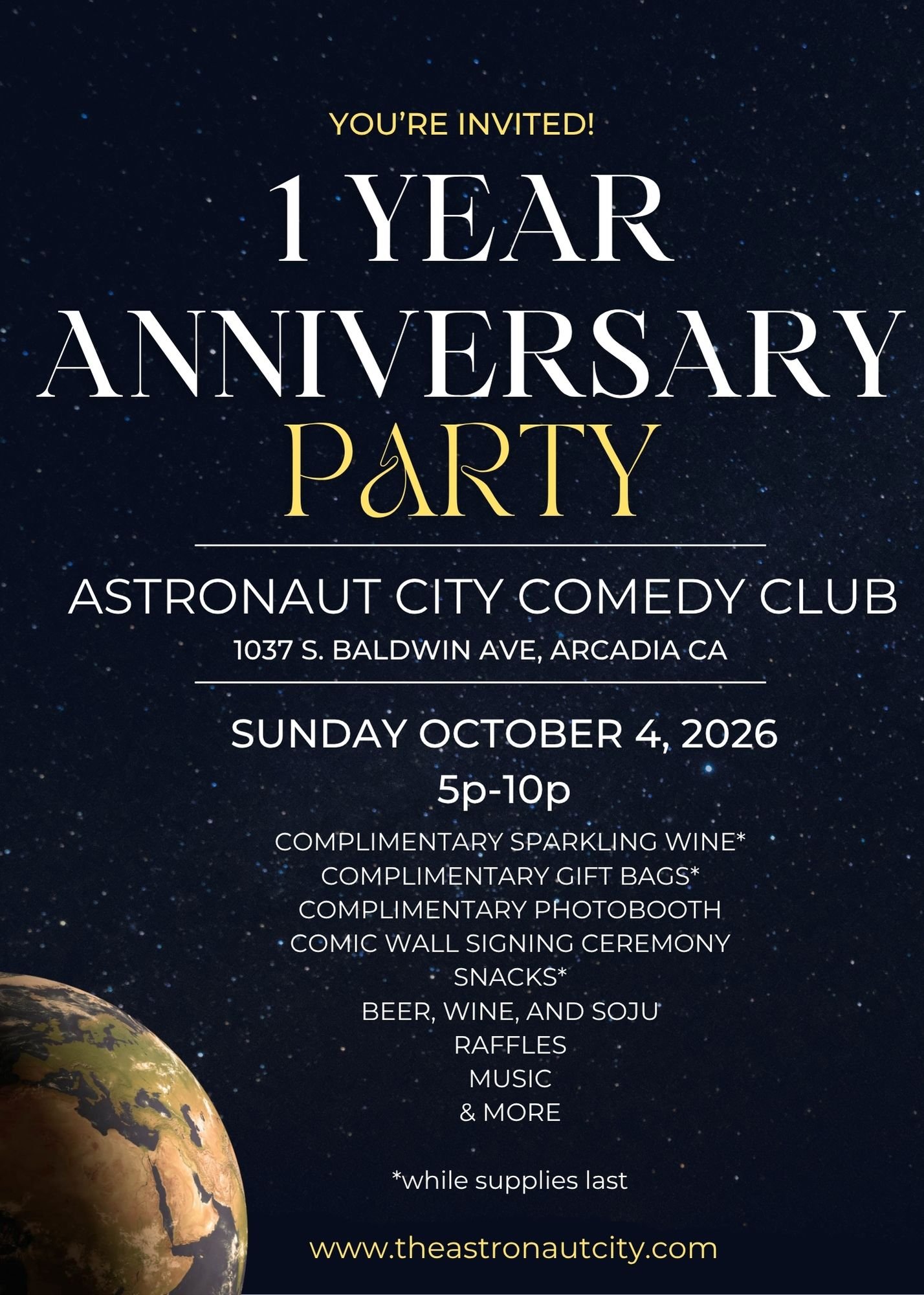 1 YEAR ANNIVERSARY PARTY