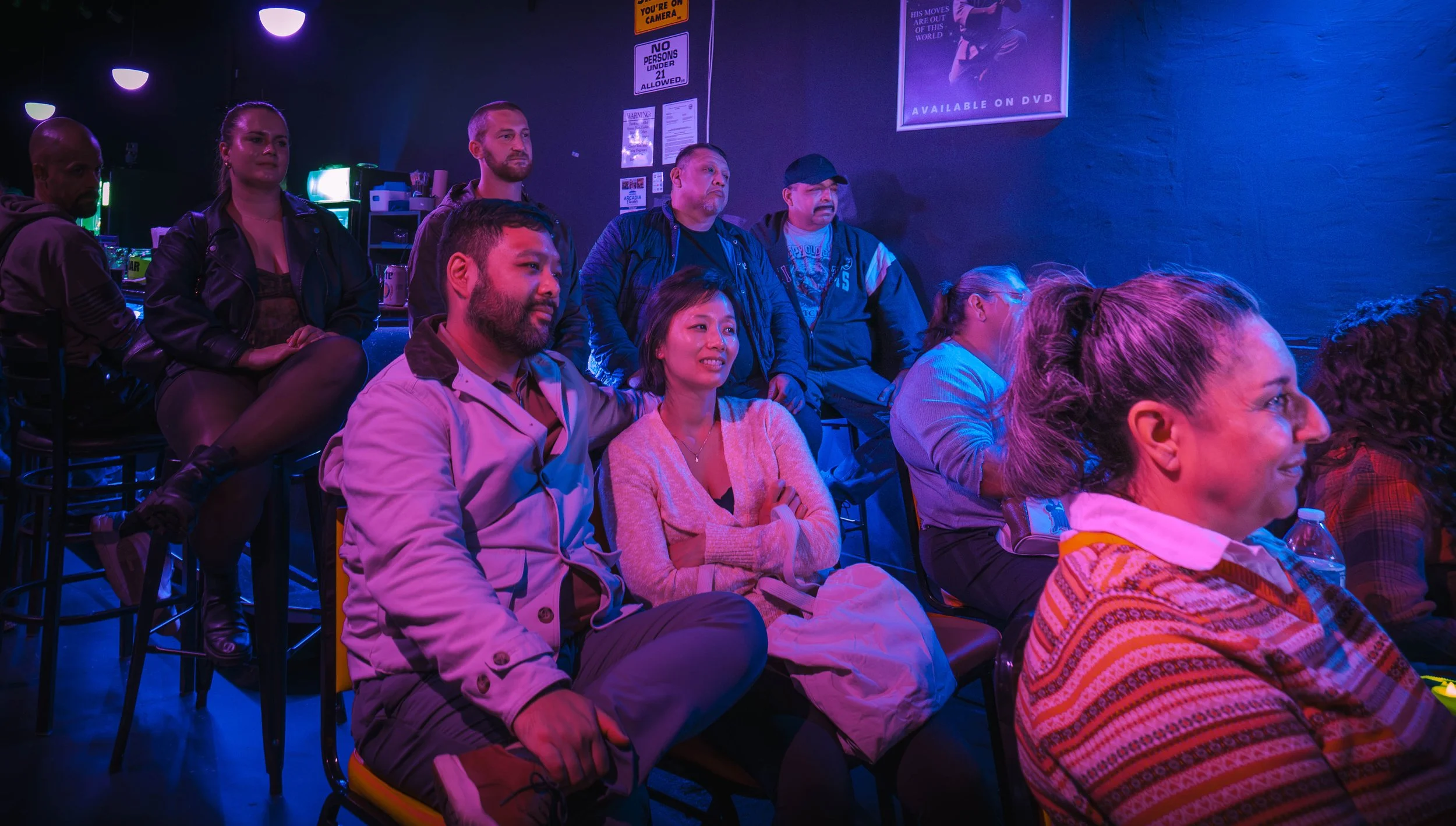 A packed room enjoying live comedy in the heart of the SGV