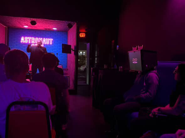 We have weekly open mics. Show up, grab a drink, and sign up to perform!