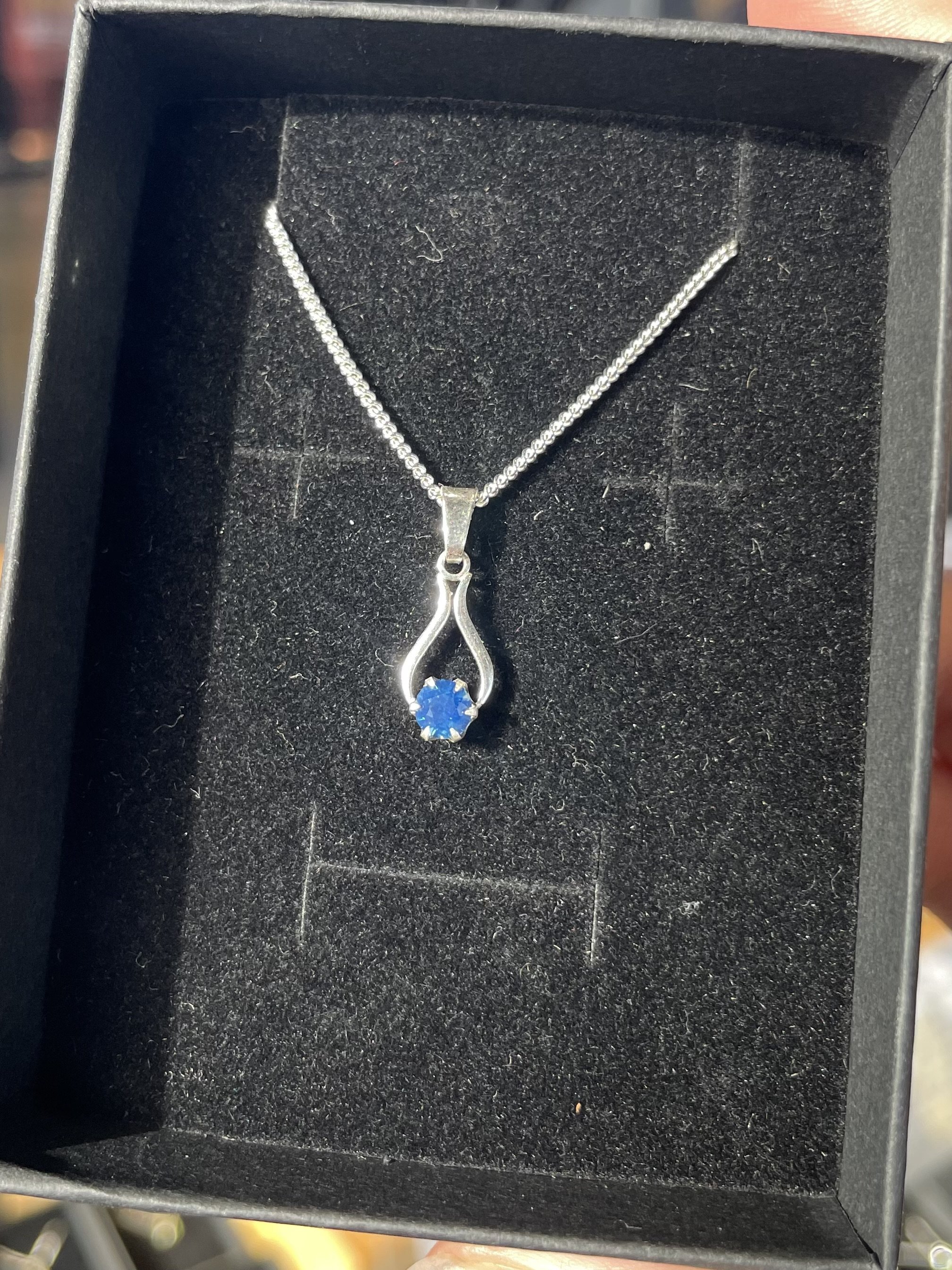 tasmanian sapphire & solid sterling silver