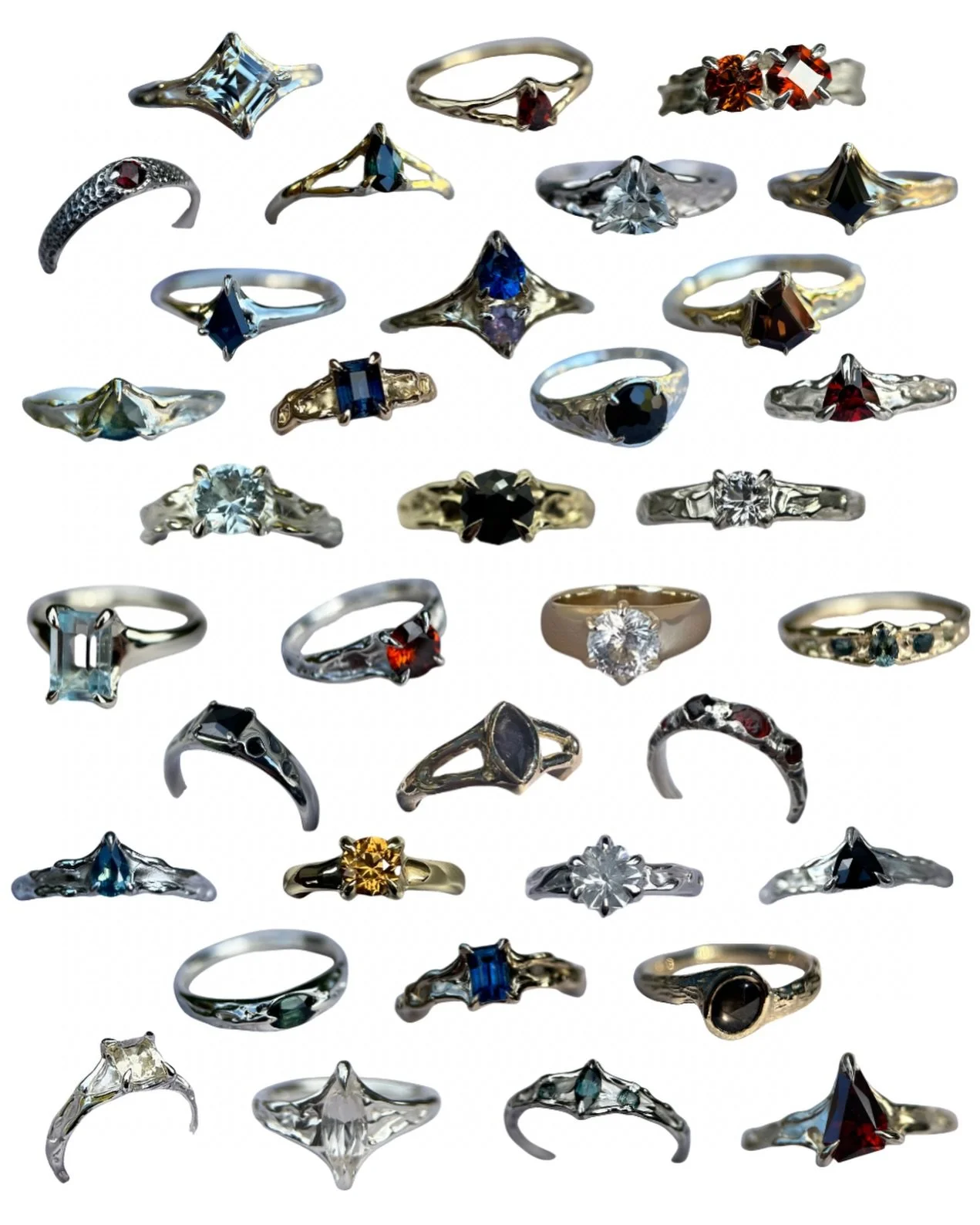 Ethical Tasmanian gemstones wrapped up in 100% recycled solid silver or gold ✨

Each piece is uniquely one of a kind, handcrafted by us using the lost wax casting method 🕯️

Which one would you choose? ❤️&zwj;🔥