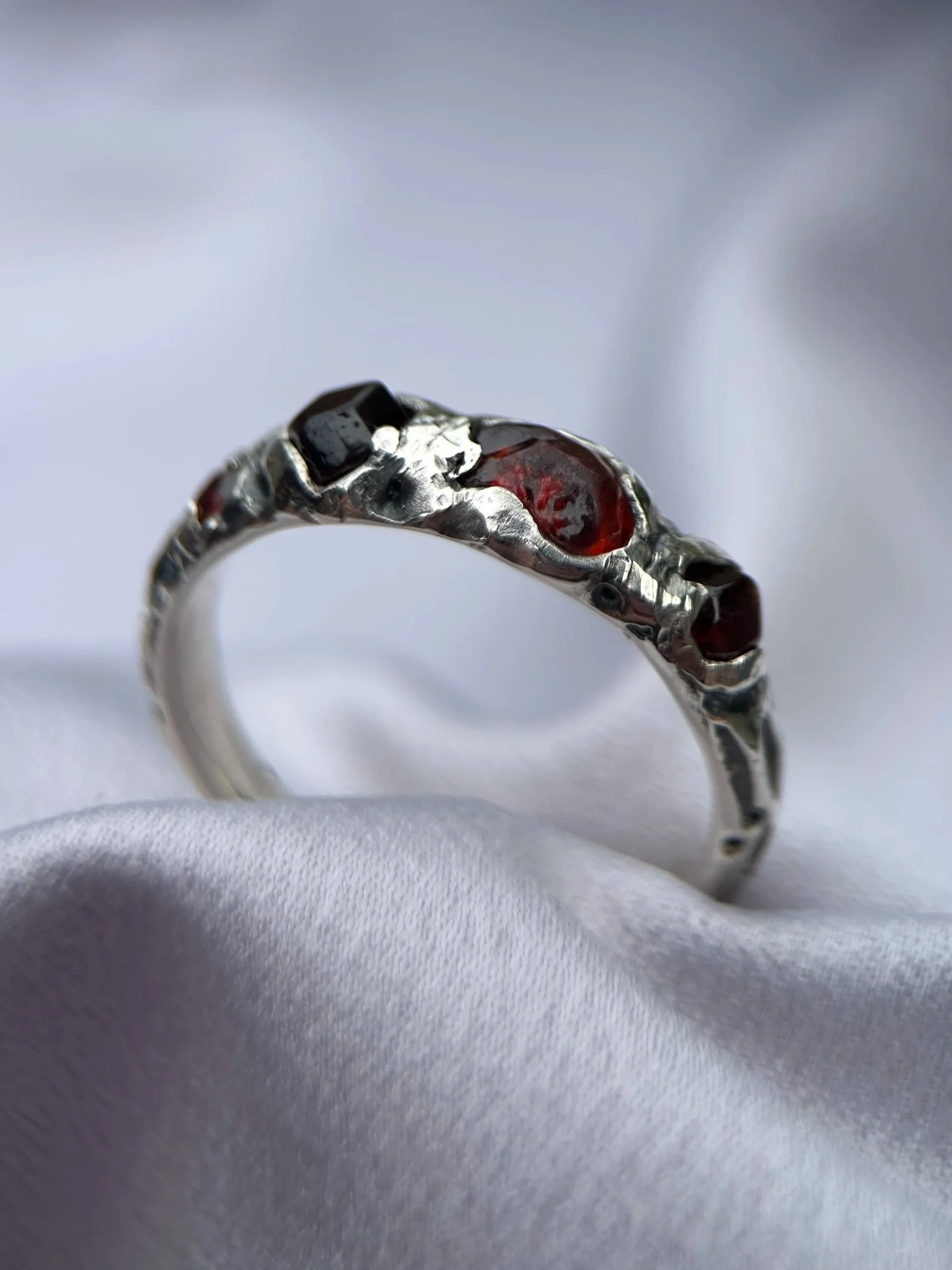 raw tasmanian zircon & solid sterling silver