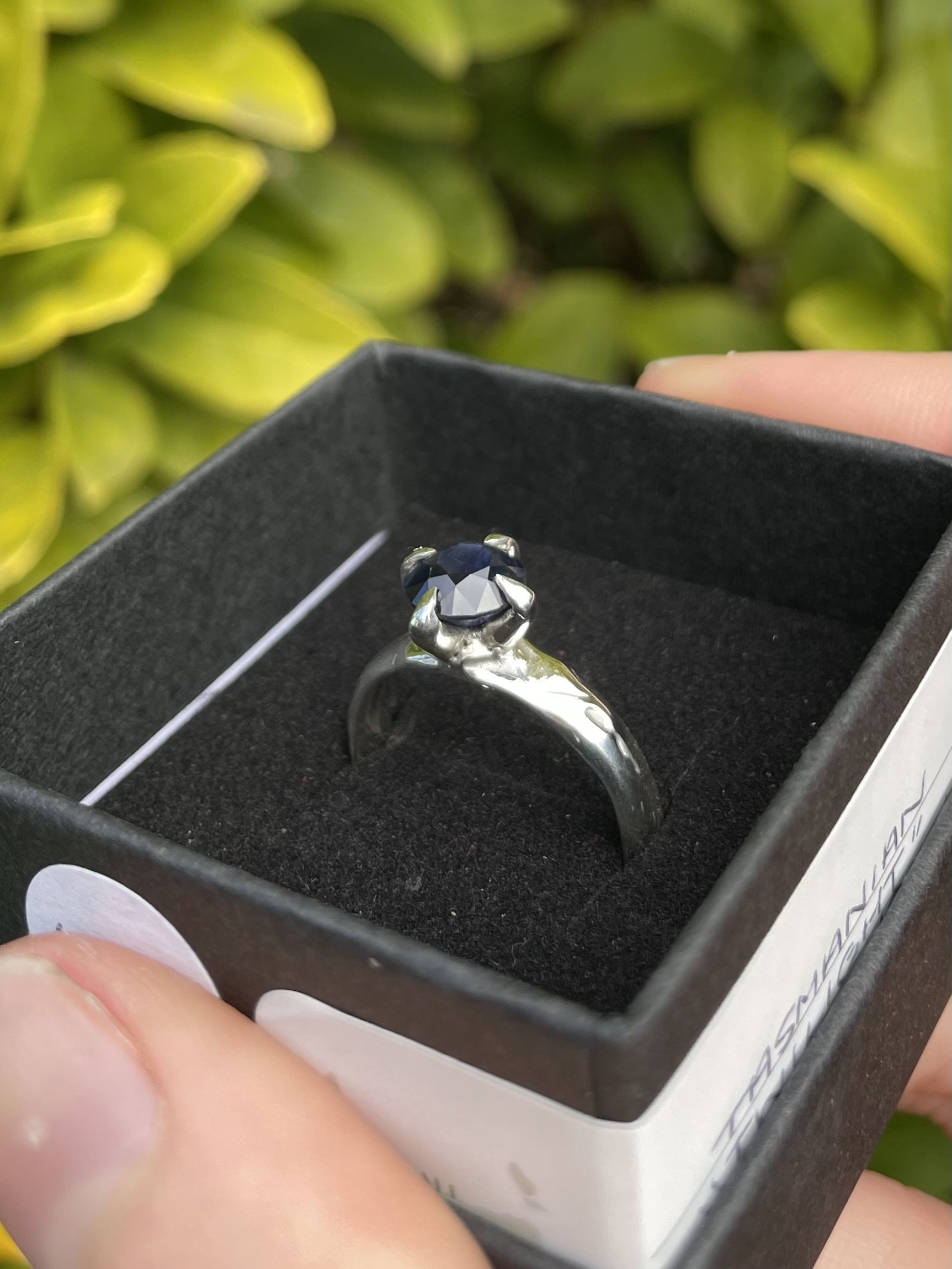 tasmanian sapphire & solid sterling silver