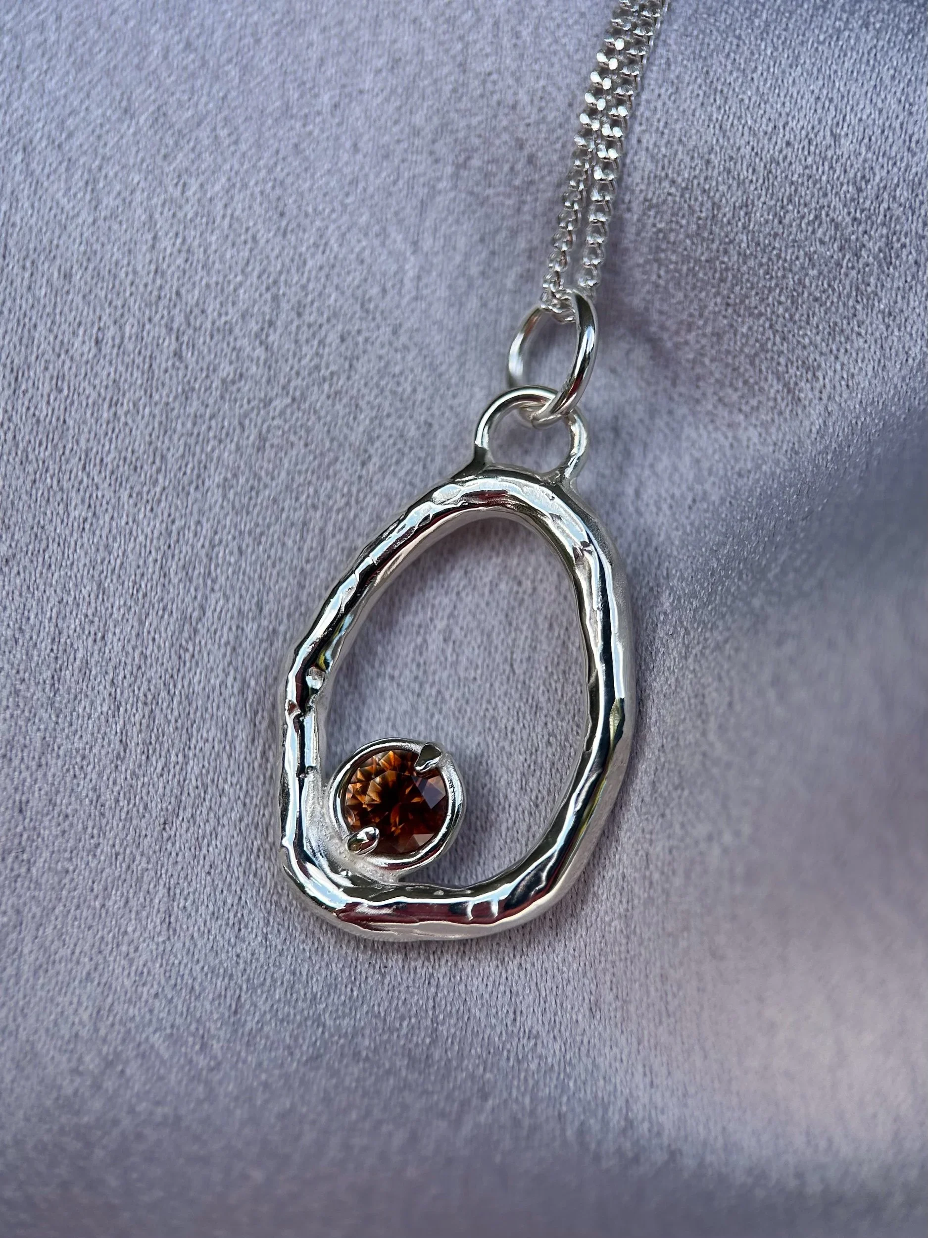 tasmanian zircon & solid sterling silver