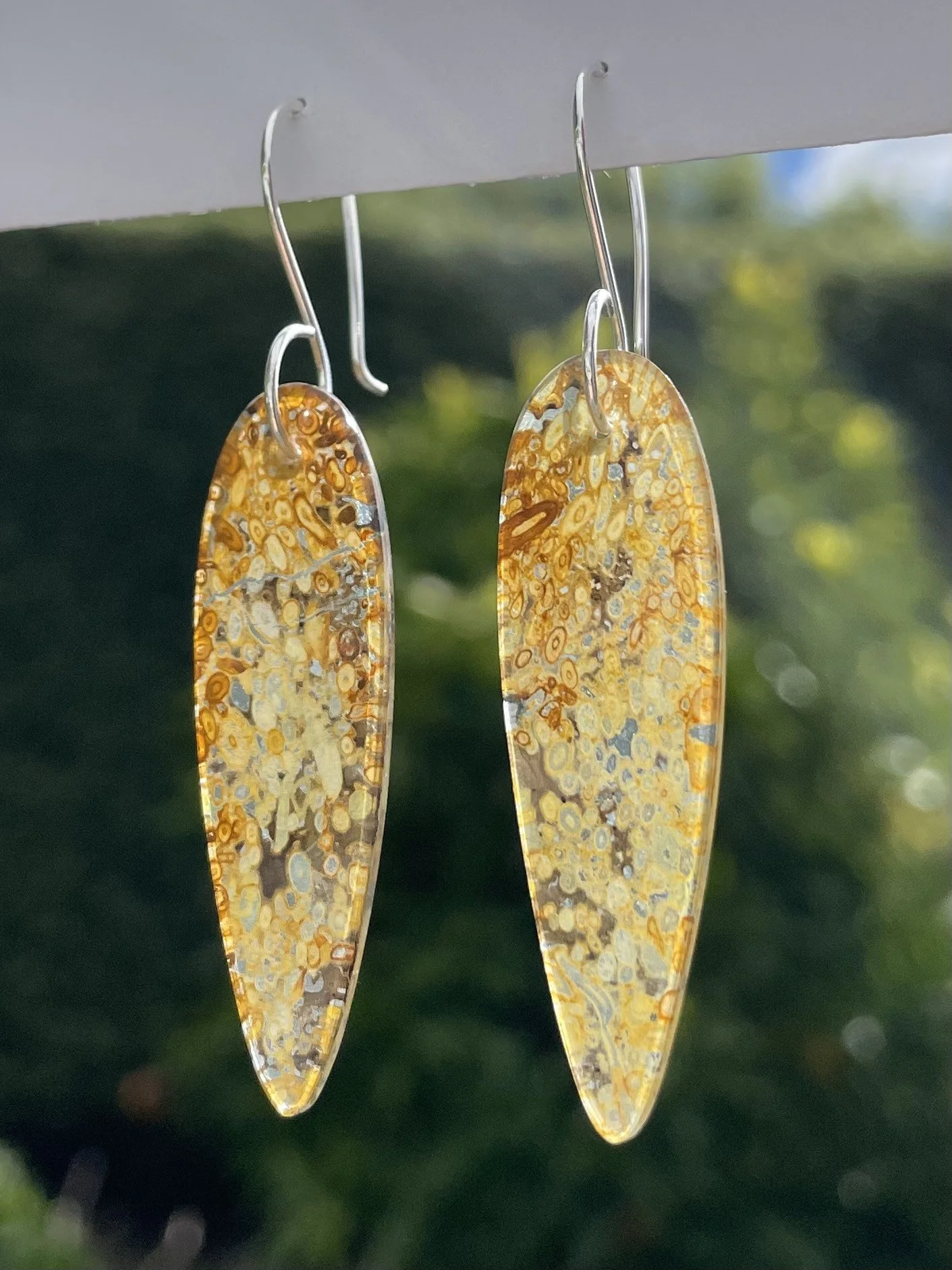 tasmanian petrified fern & solid sterling silver