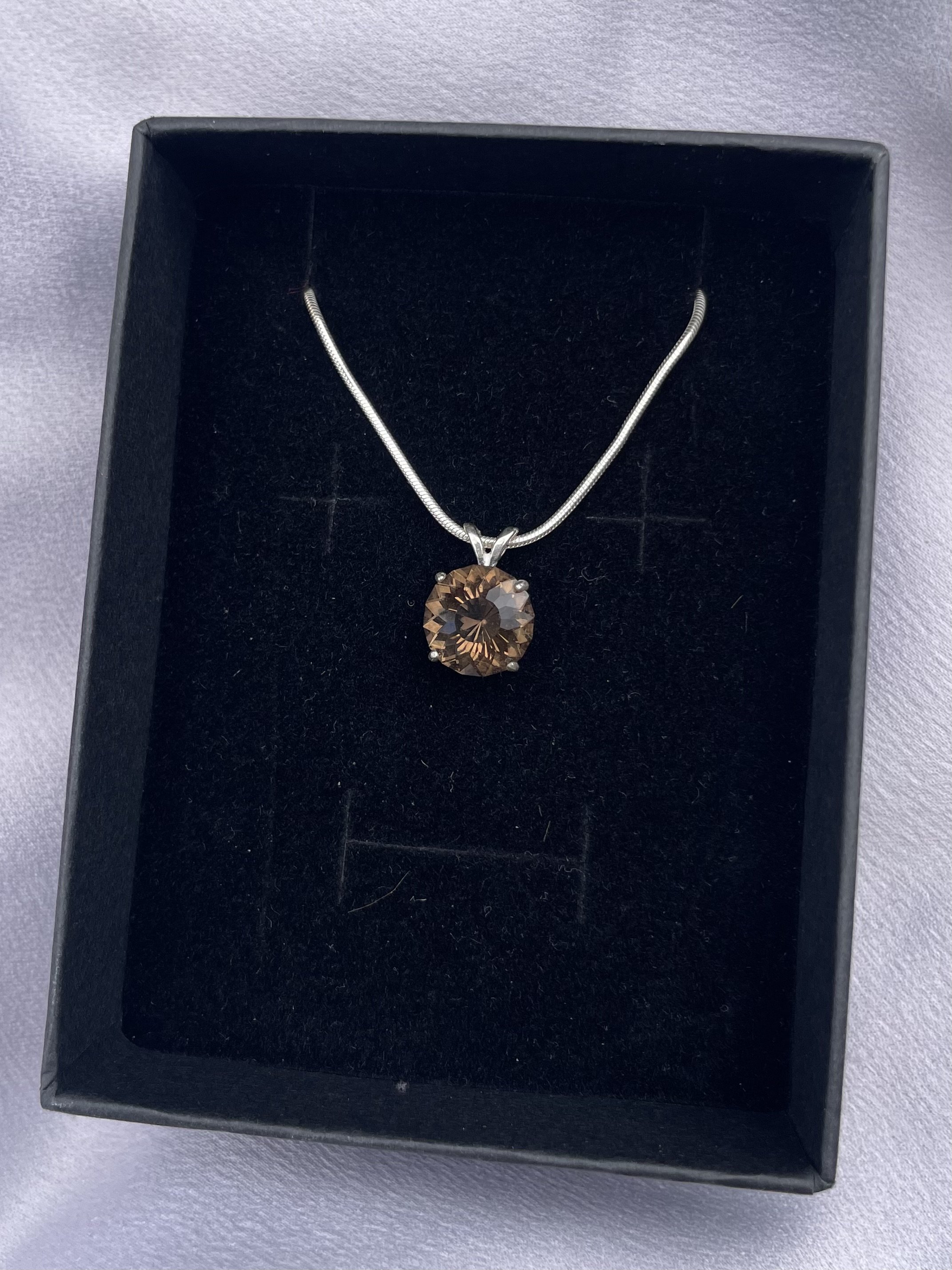 tasmanian smoky quartz & solid sterling silver