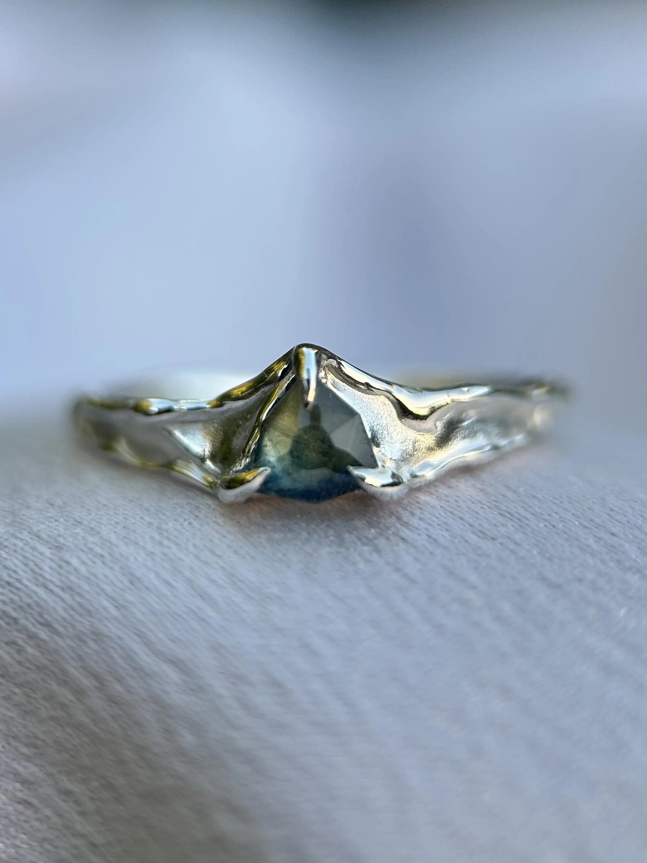 tasmanian sapphire & solid sterling silver
