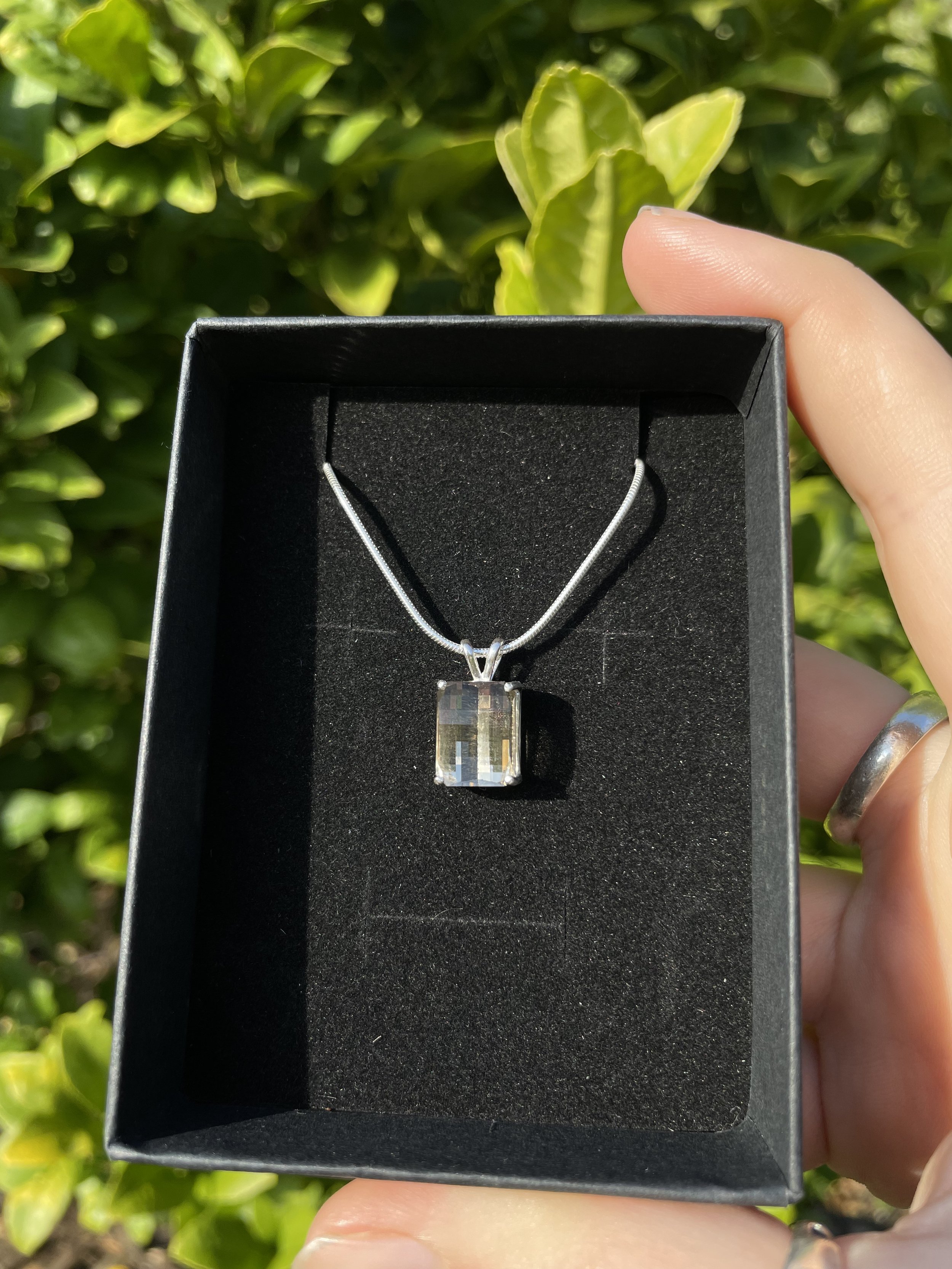 tasmanian smoky quartz & solid sterling silver
