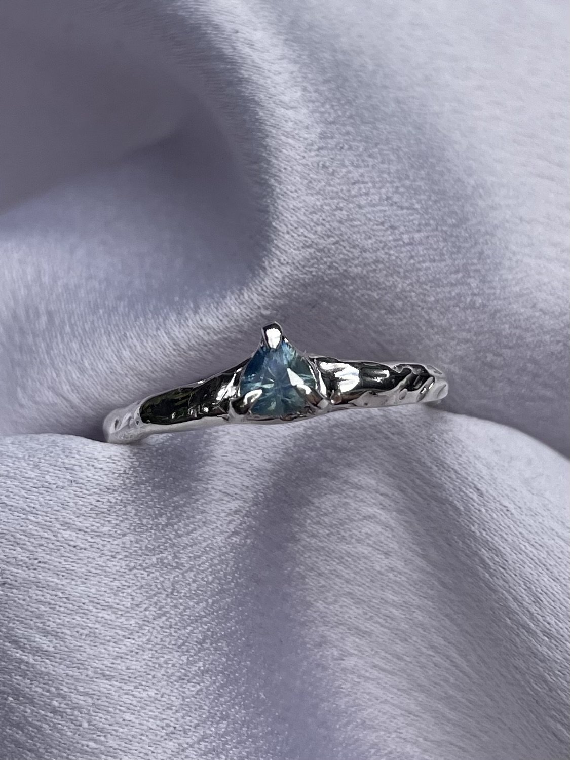 tasmanian parti sapphire & solid sterling silver