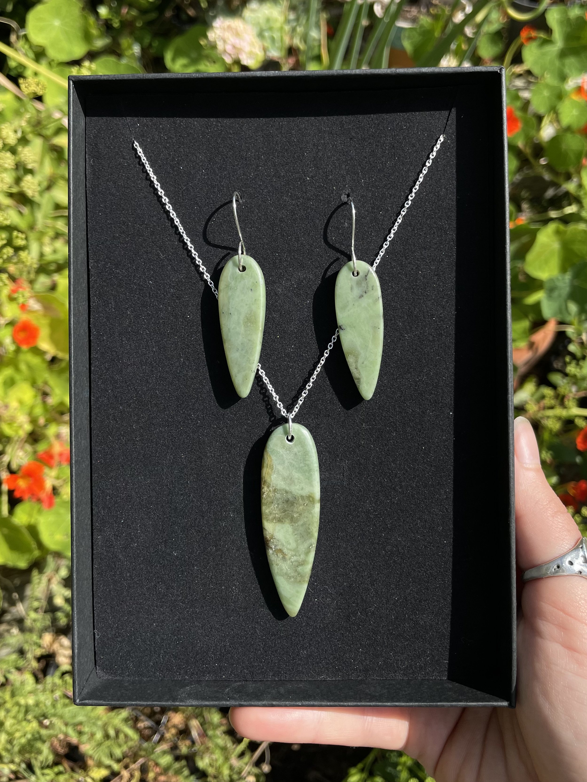 tasmanian jade & solid sterling silver