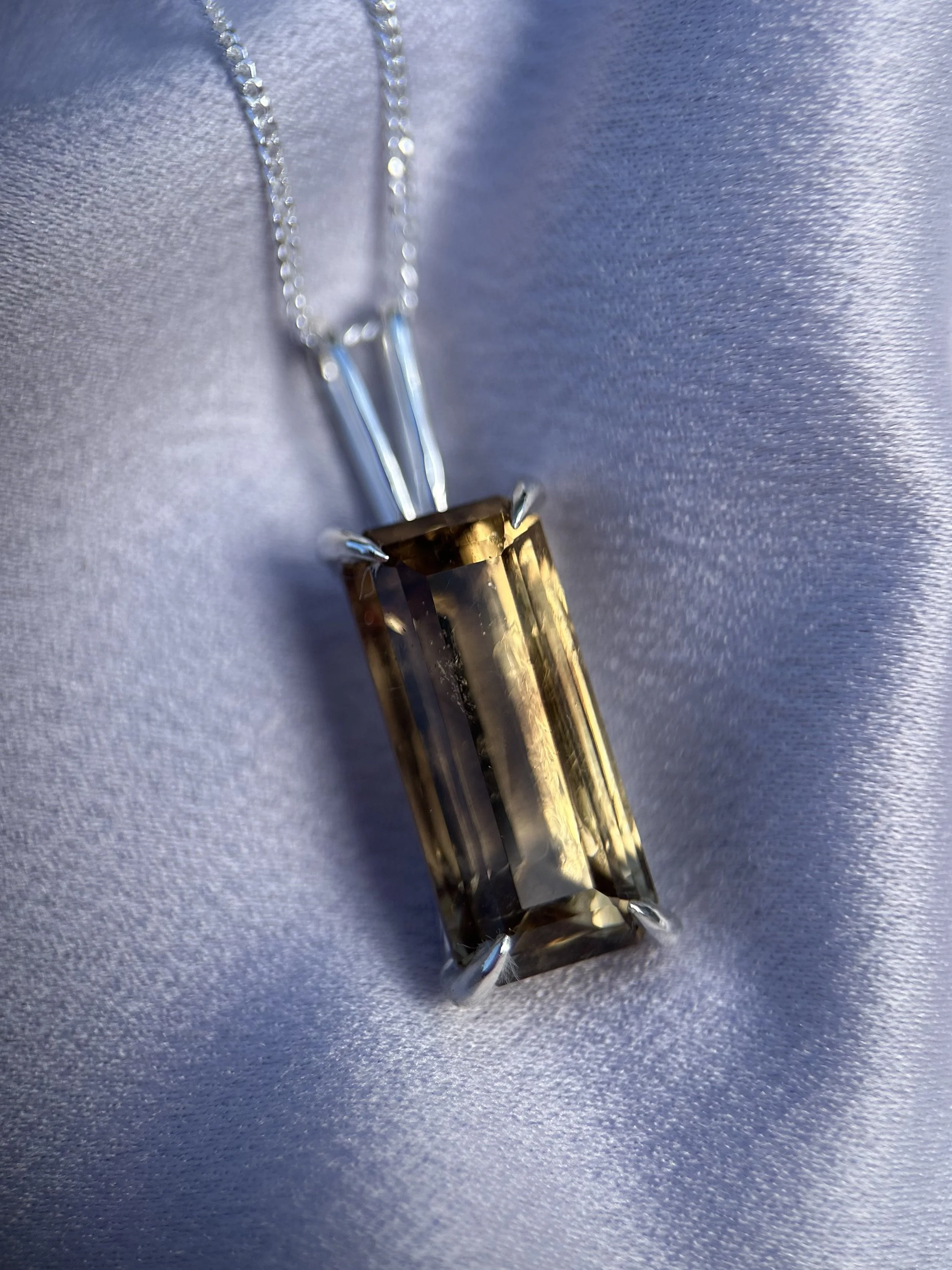 tasmanian smoky citrine & solid sterling silver