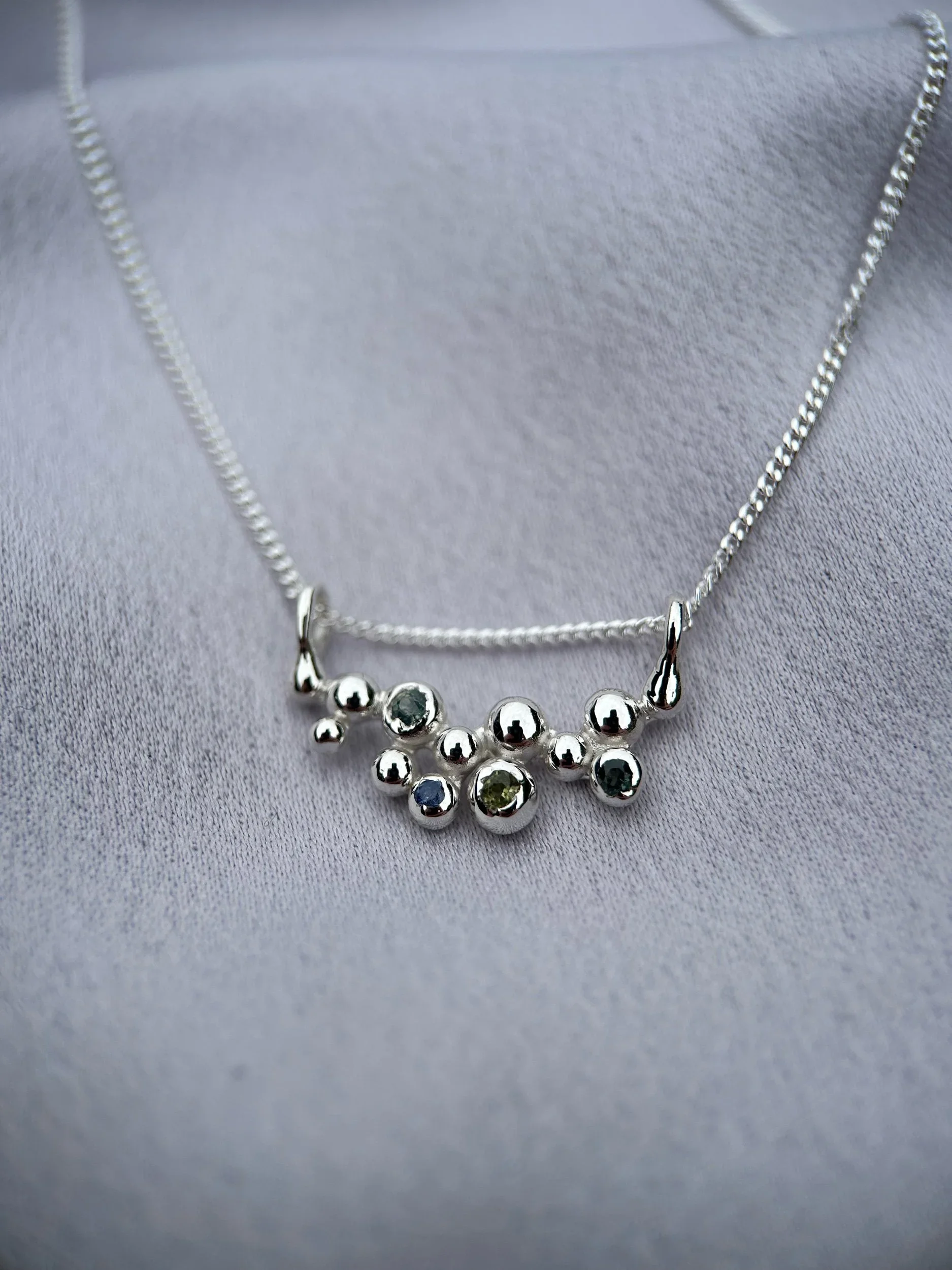 tasmanian sapphire & solid sterling silver