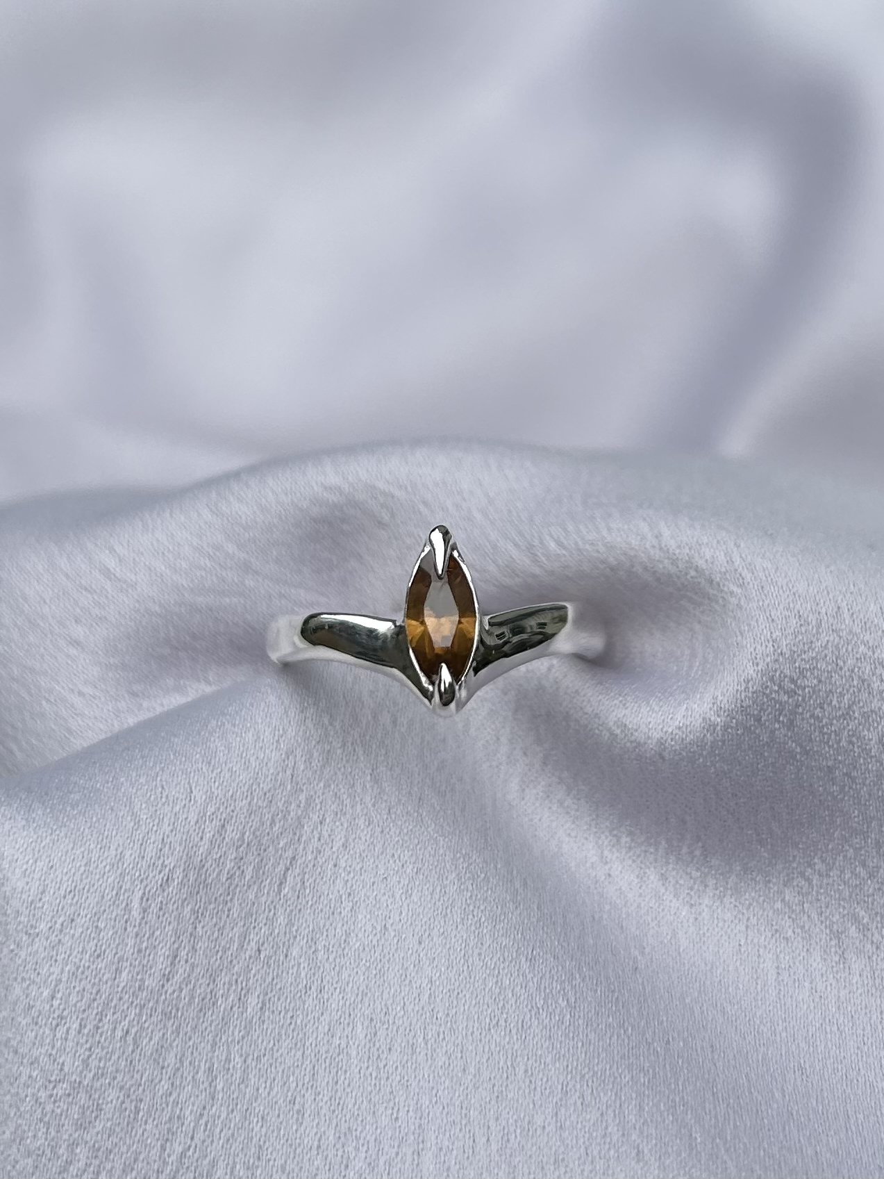 Tasmanian Zircon sterling silver ring
