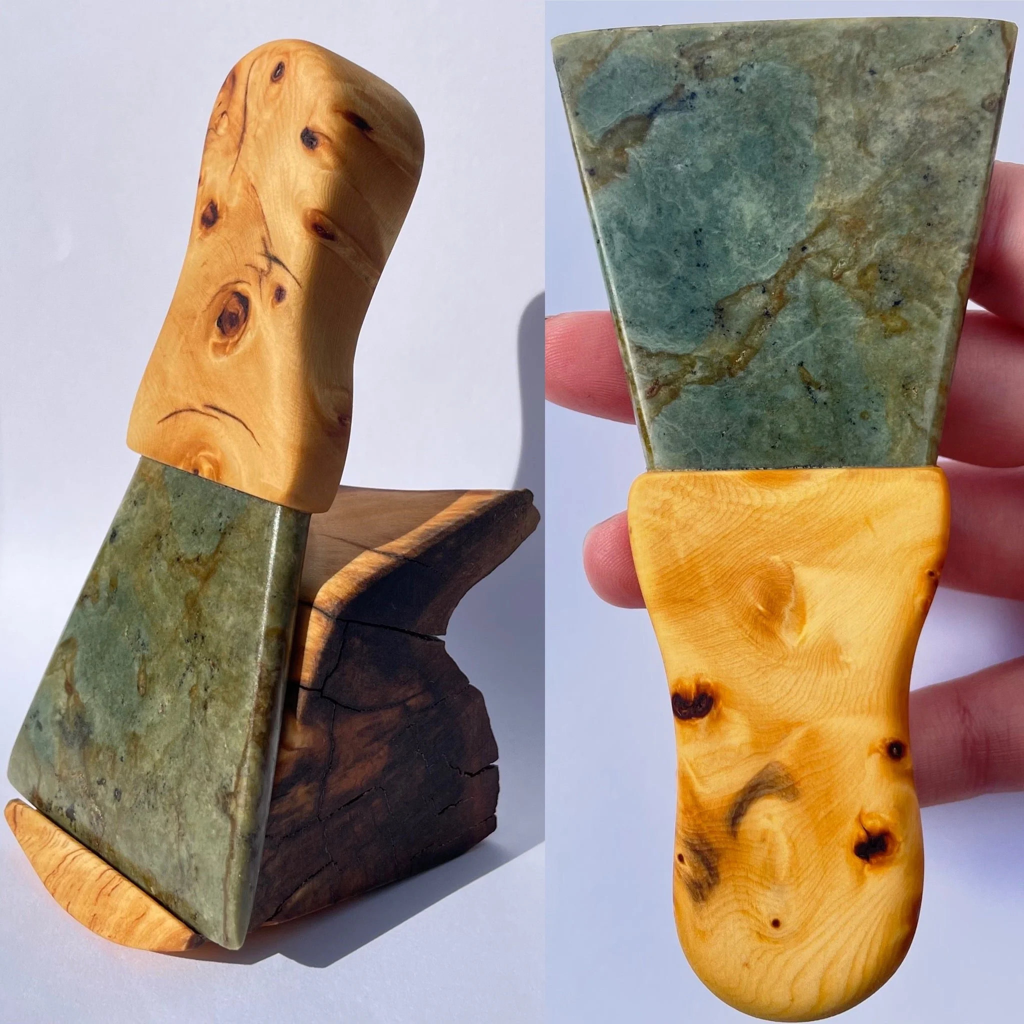 tasmanian jade & tasmanian birdseye huon pine