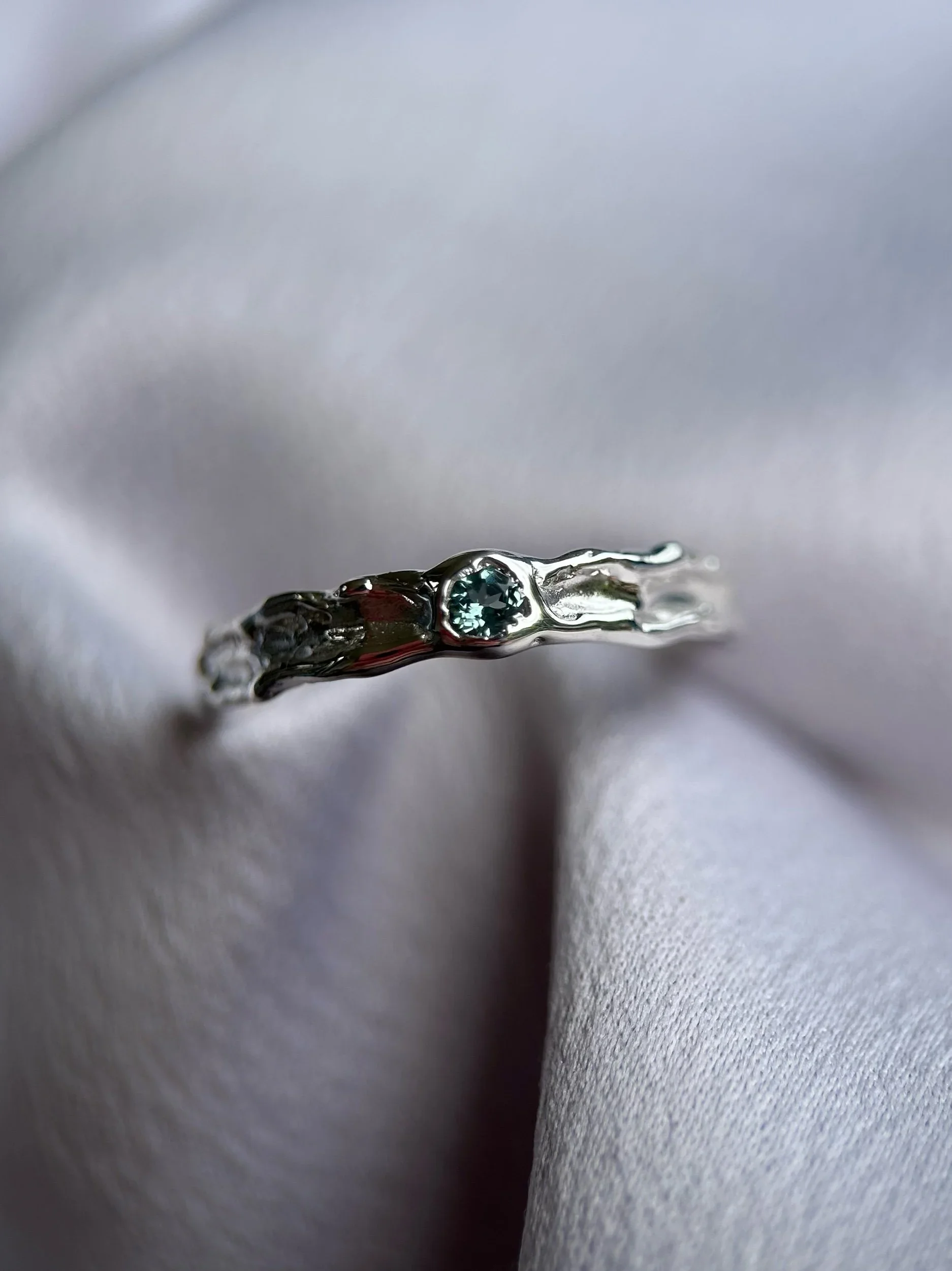 tasmanian sapphire & solid sterling silver