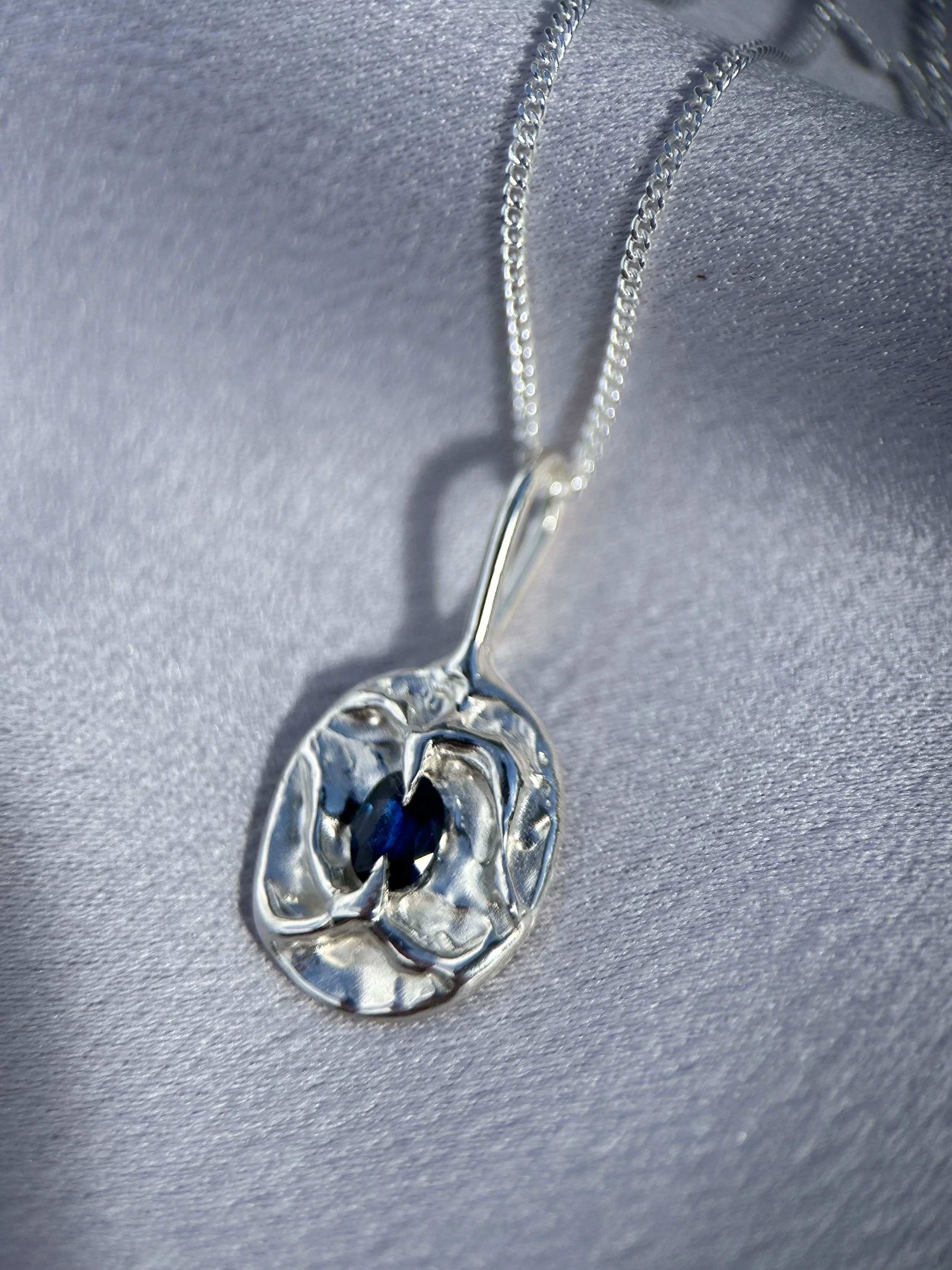 tasmanian sapphire & solid sterling silver