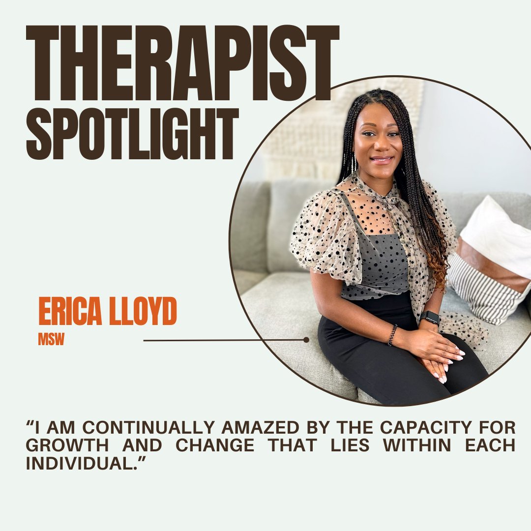 🌟 Team Spotlight: Erica Lloyd, MSW 🌟 LINK IN BIO TO BOOK⁠
⁠
Erica Lloyd brings warmth, passion, and a wealth of experience to Ash&eacute; Counseling &amp; Coaching as a Provisionally Licensed Social Worker. With her dependable, relatable, and compa