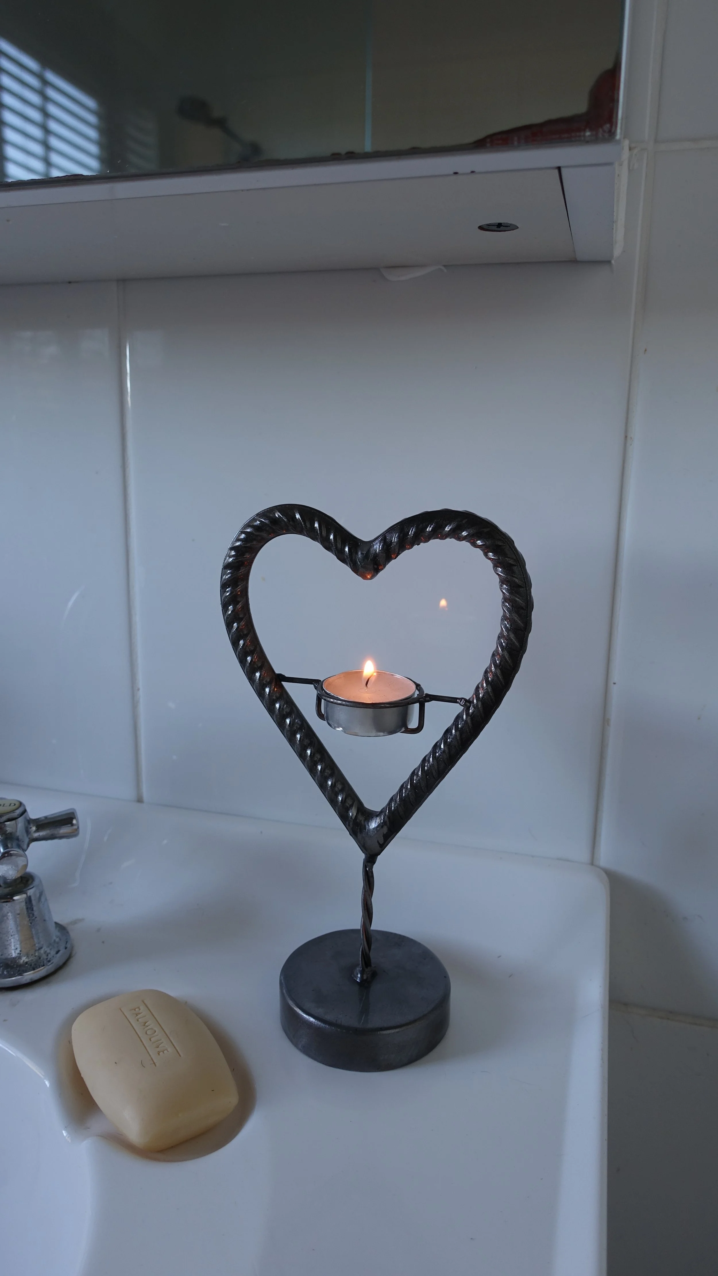 Heart tealight holder 