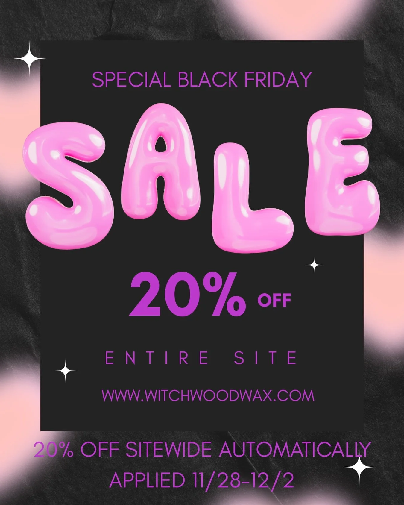 This year I&rsquo;m beyond grateful for anyone who has ever made a purchase, left a comment, or taken their time out of their day to talk to me at a market/ smell our products. 

We are now having a 20% off site-wide sale sale from now until Dec 2 in