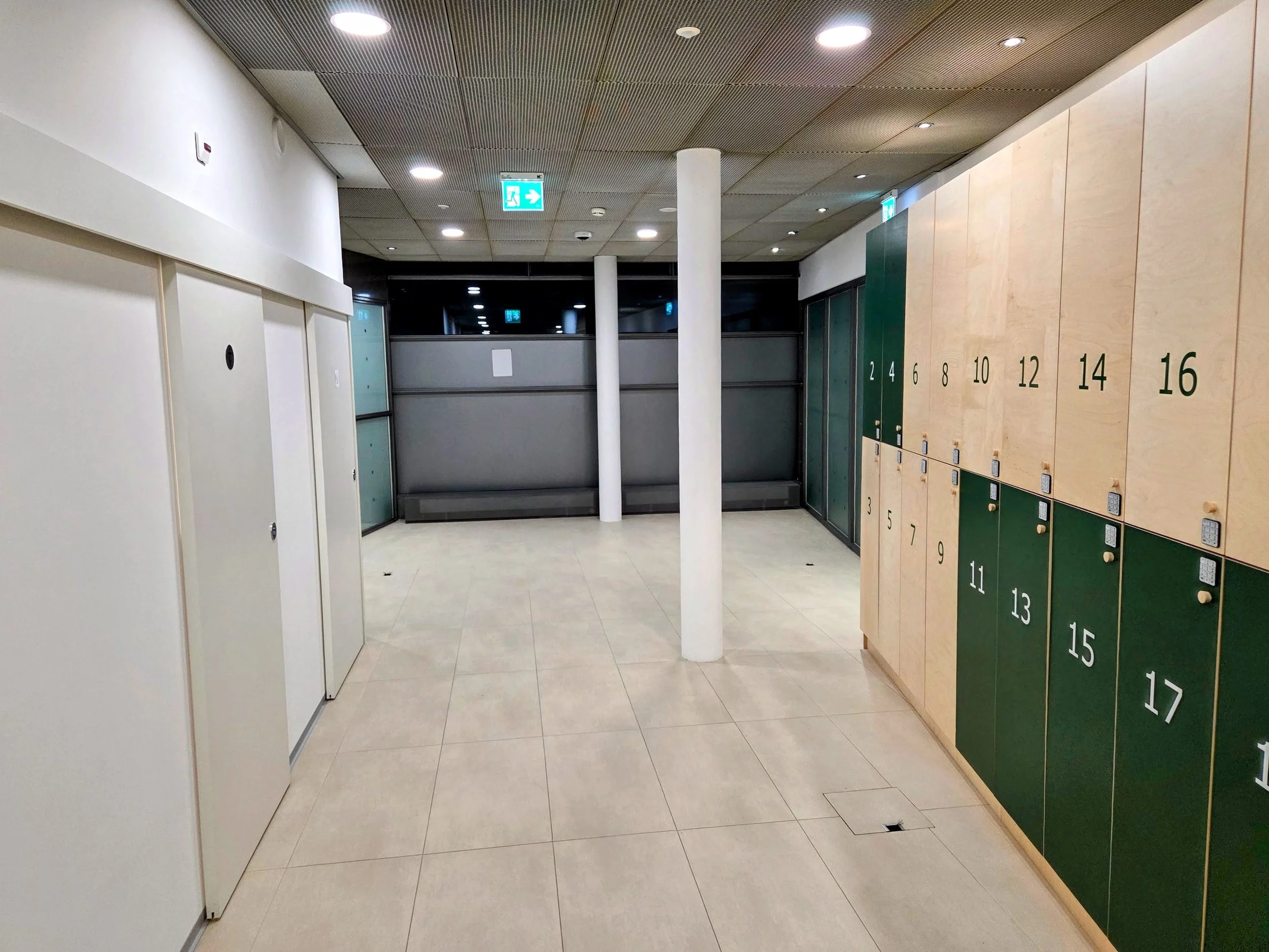 entrance and locker area