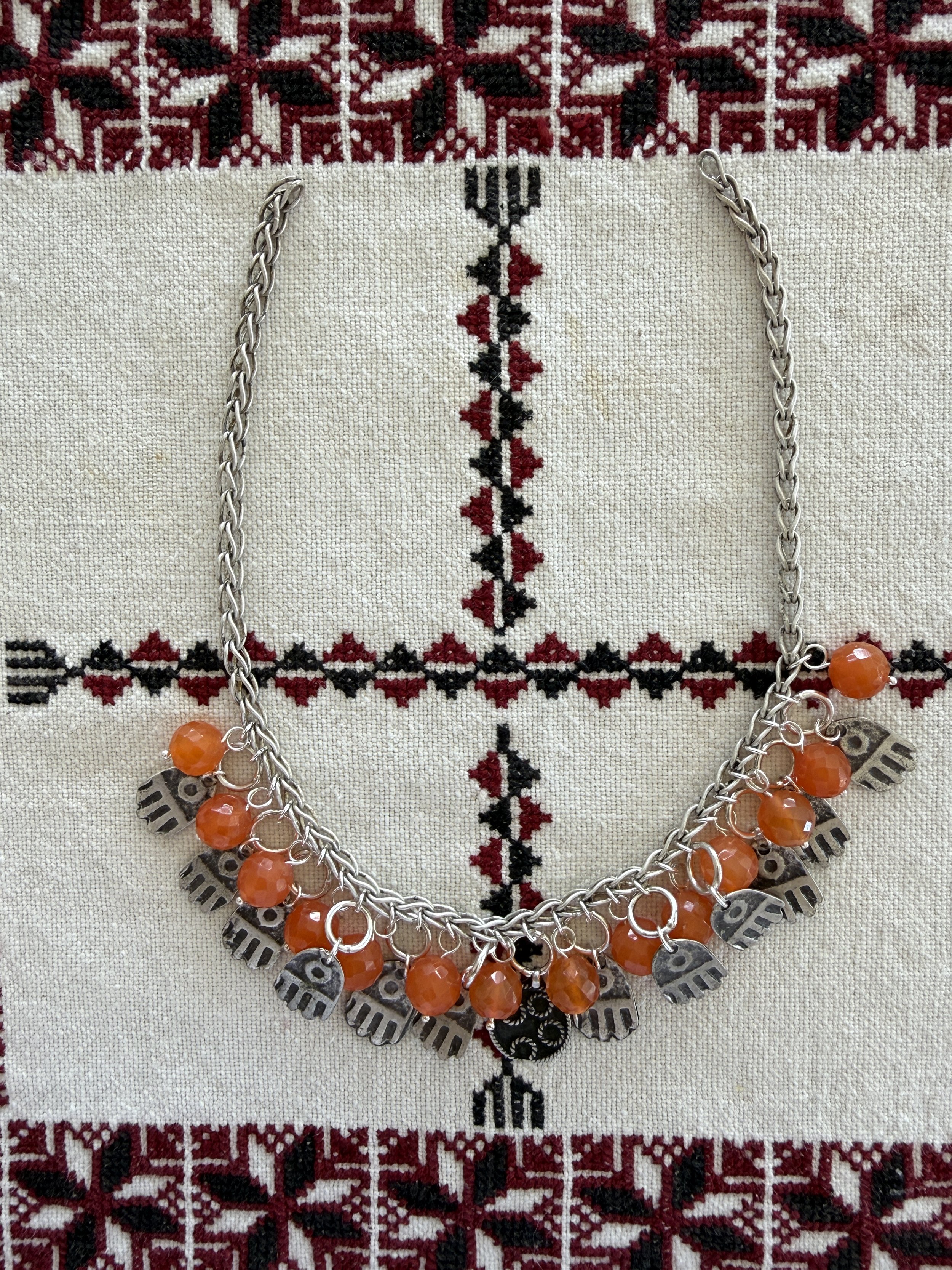 Silver Hand of Fatima Headdress Adornment
