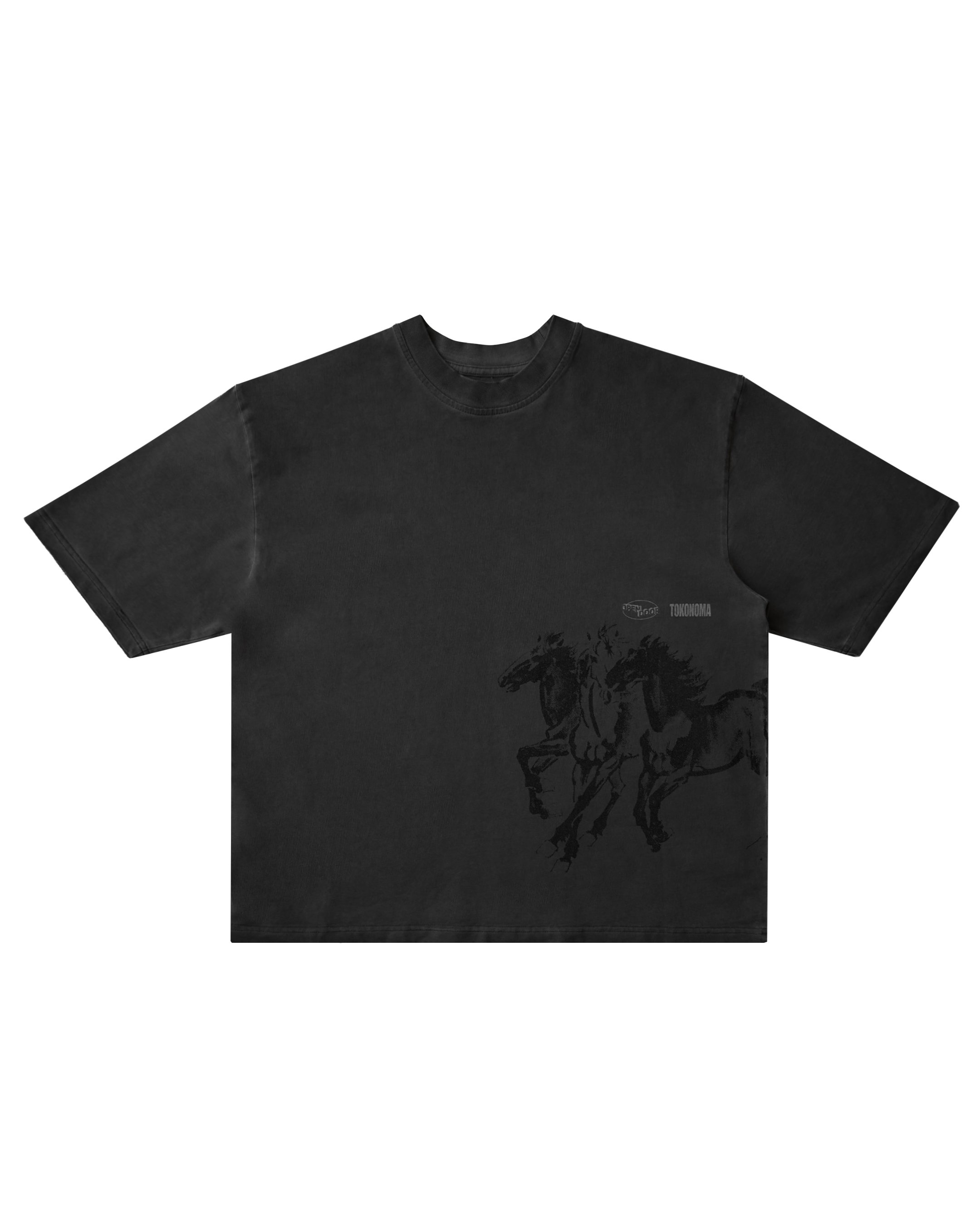 HORSES, washed heavy t-shirt