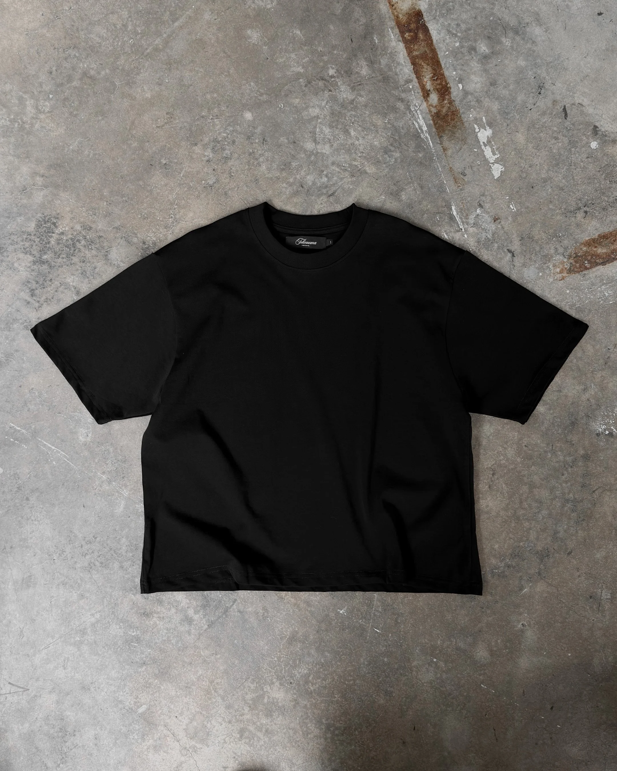 Black Cut & Sewn Box Shirt