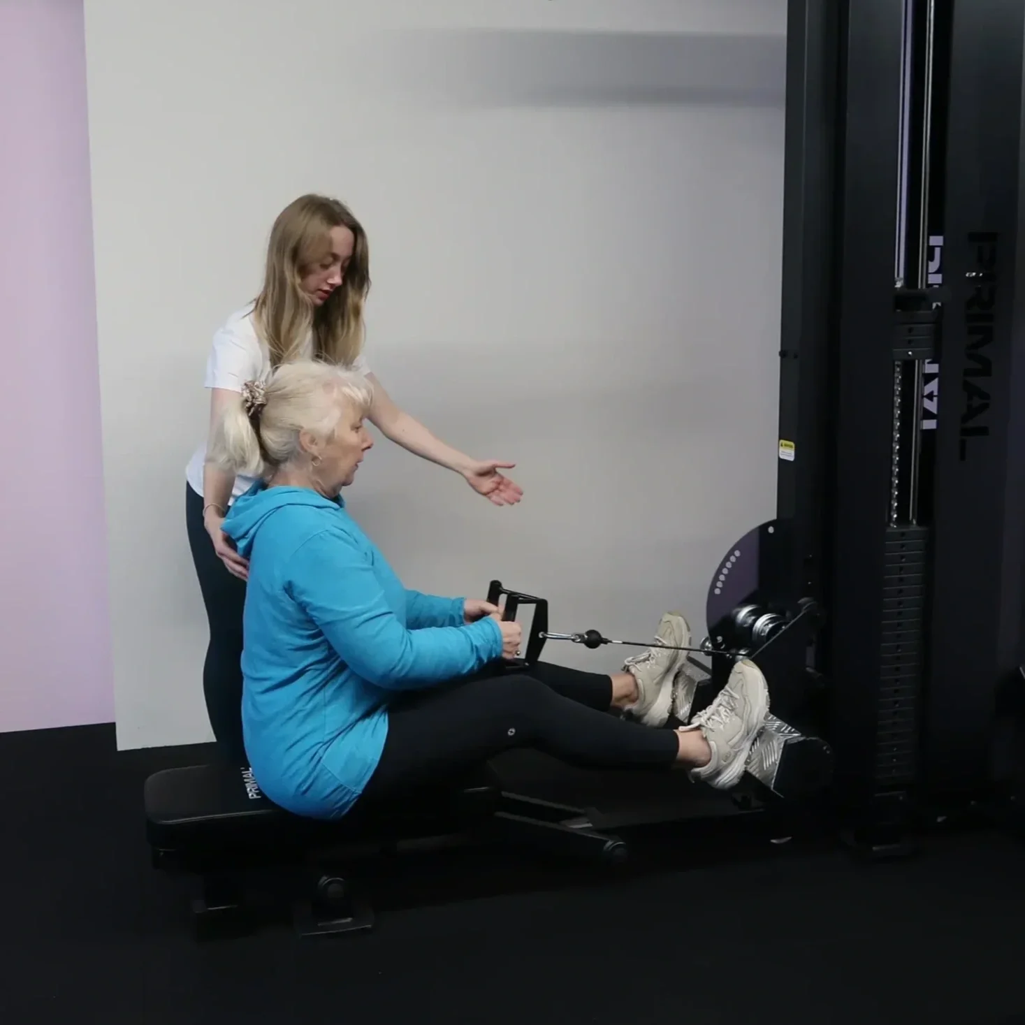 Owner of Tidal Fitness Haverfordwest with a 1-2-1 personal training member