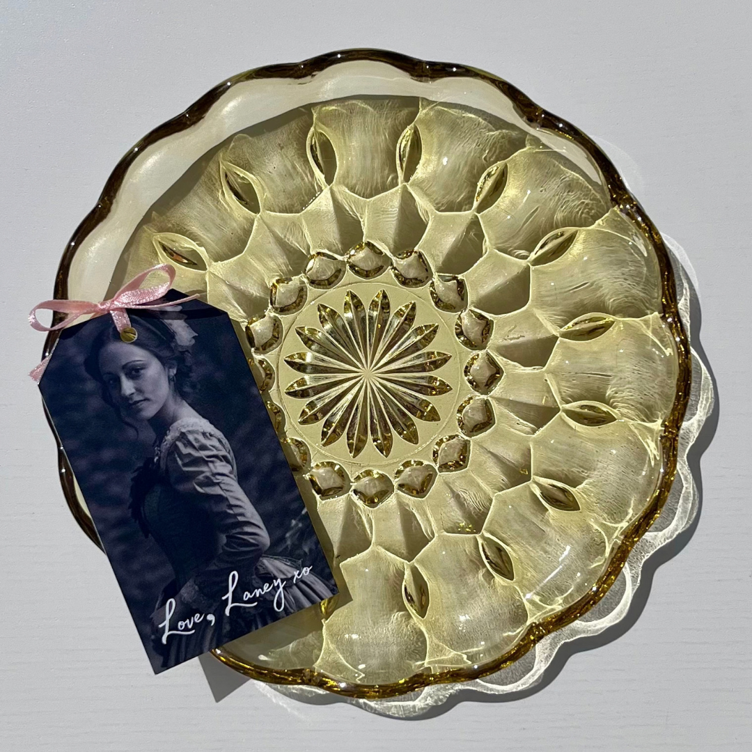 Vintage Anchor Hocking Fairfield Amber Glass Plate (8).png