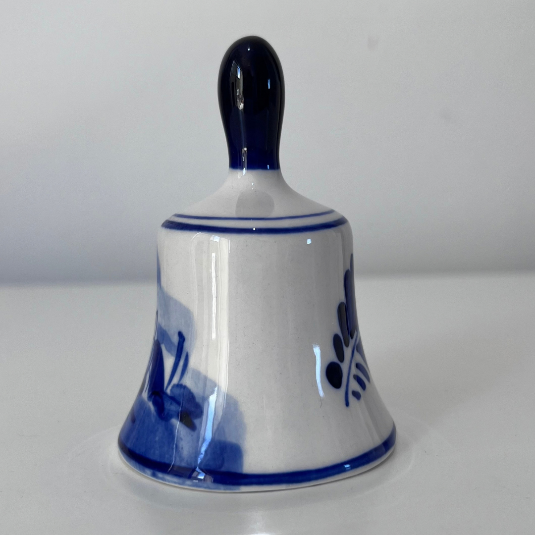 Vintage Delft Blue Windmill Bell Mini Delftware Blue & White Ceramics (8).png