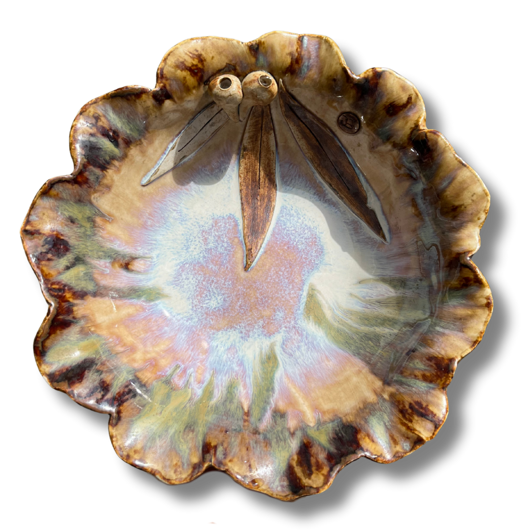 Australian Art Pottery Drip Glaze Gum Nuts Fruit Bowl (16).png
