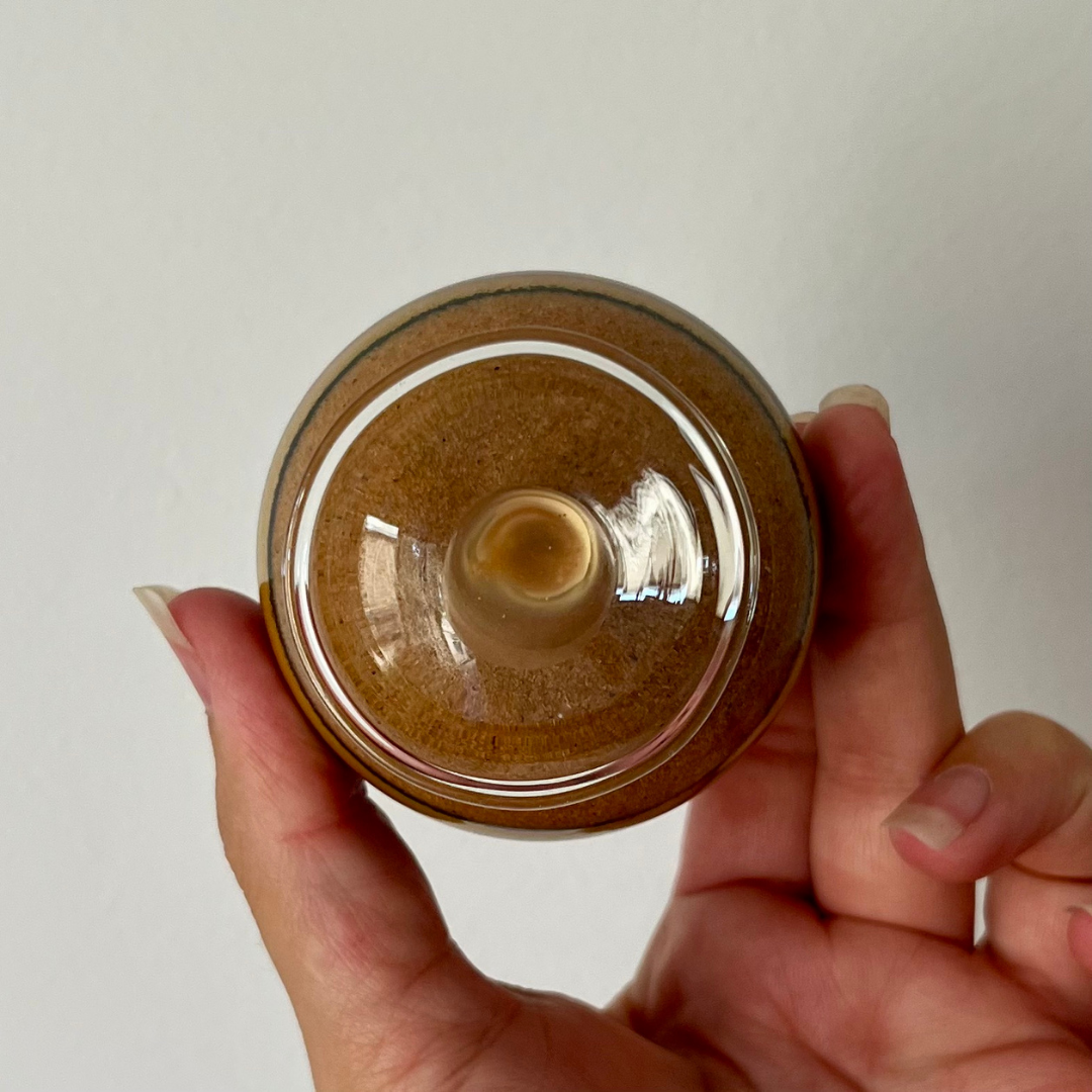 Coloured Sand Glass Vintage 1970s Barware Retro Brandy Glass (12).png