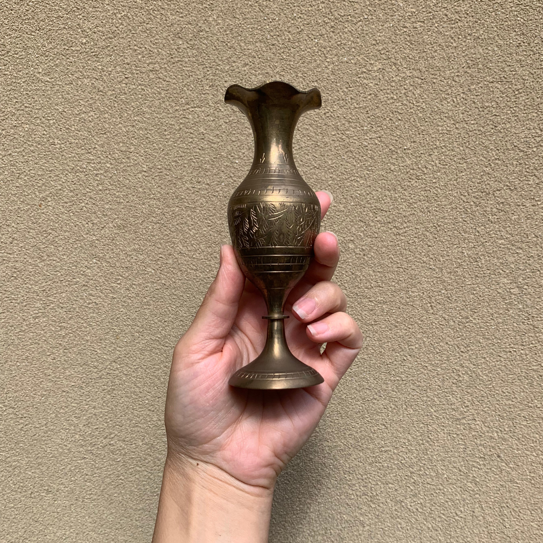 Vintage Copper Hand-Etched Vase Made in India (10).png
