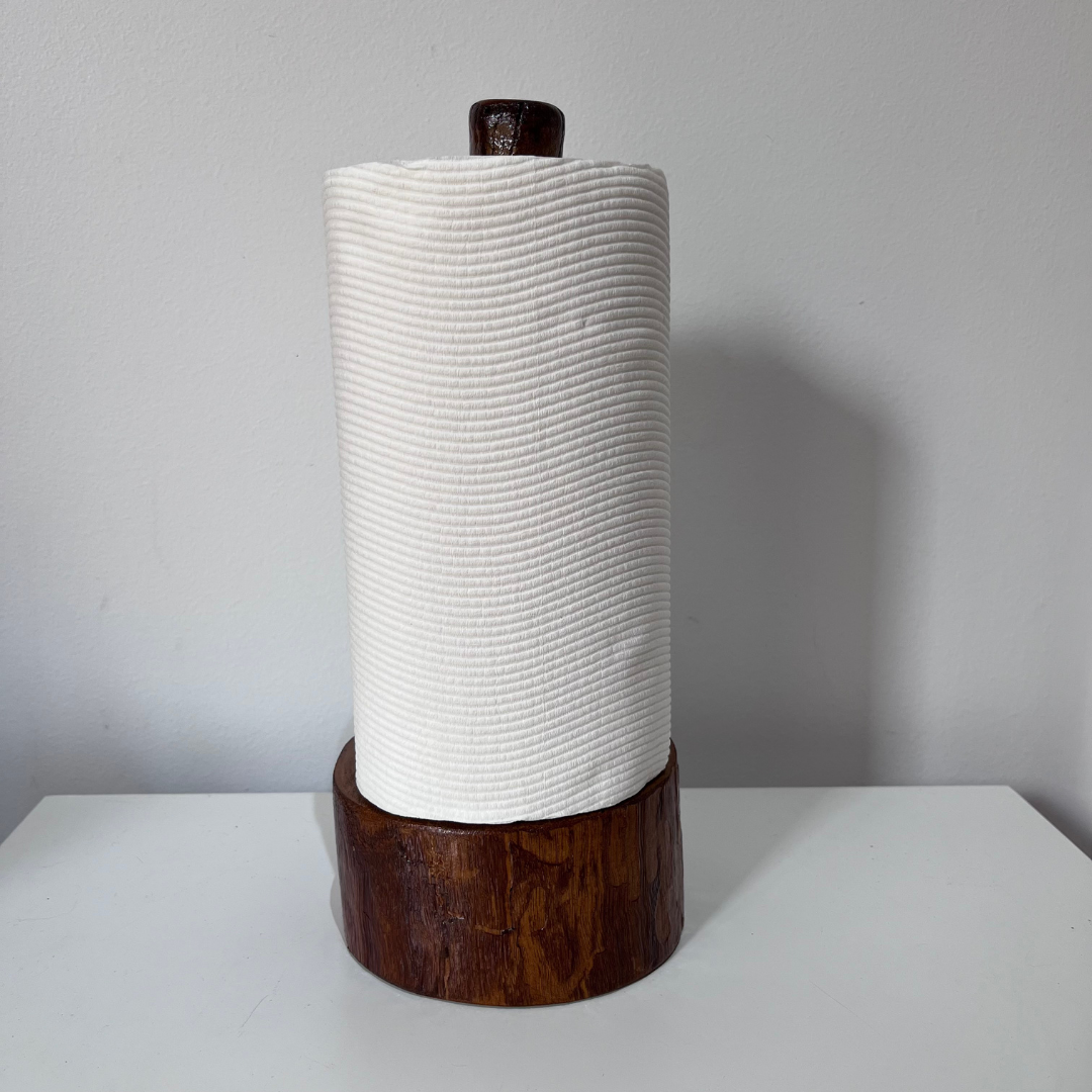 Handmade Wooden Paper Towel Holder Rustic Kitchen Storage (3).png