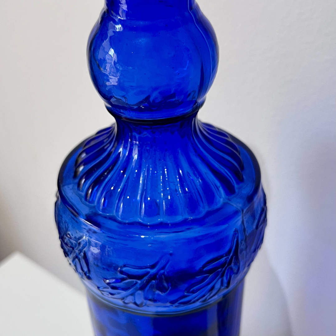 Cobalt Blue Recycled Glass Bottle Cork Handmade Spain (5).png