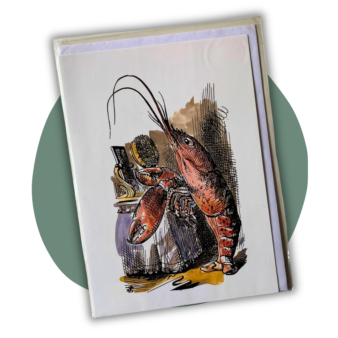 Wind in the Willows Lobster Blank Greeting Card.png