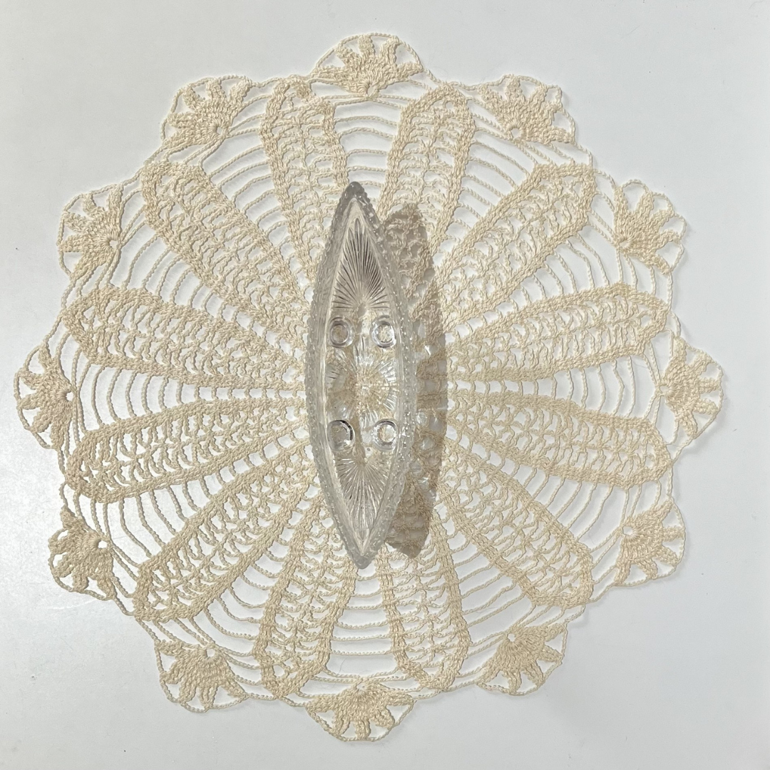 Antique George Davidson Clear Glass Gondola Boat Bowl Canoe Shape (18).png