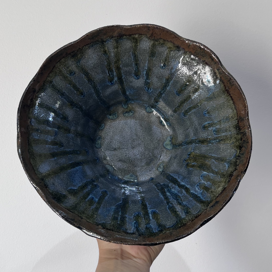 Handmade Blue Drip Glaze Ceramic Fruit Bowl Australian Pottery (3).png