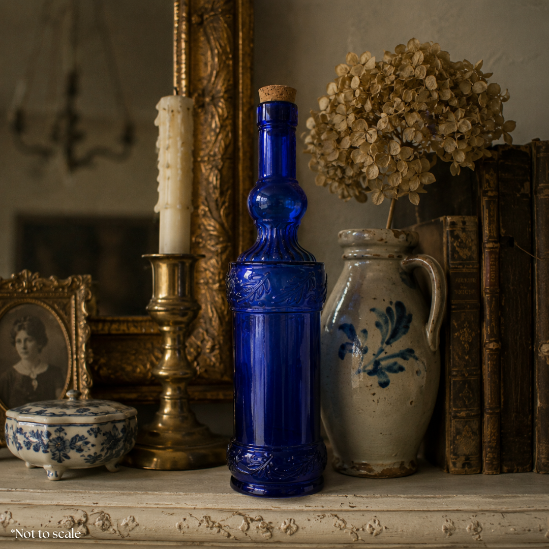 Cobalt Blue Recycled Glass Bottle Cork Handmade Spain (3).png