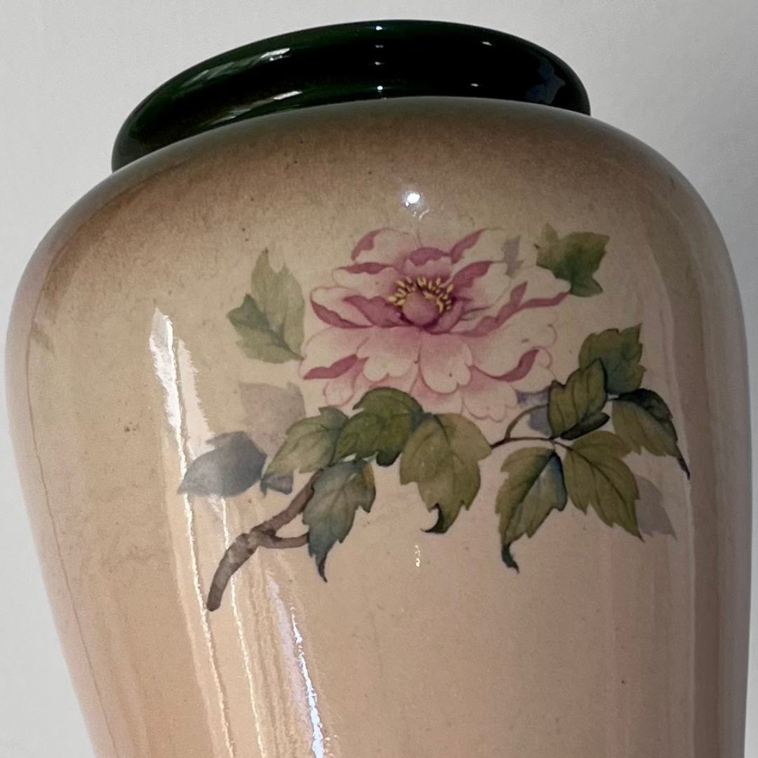 Vintage Urn Vase Green Gradient Ombre Glaze Floral Ceramic (11).png