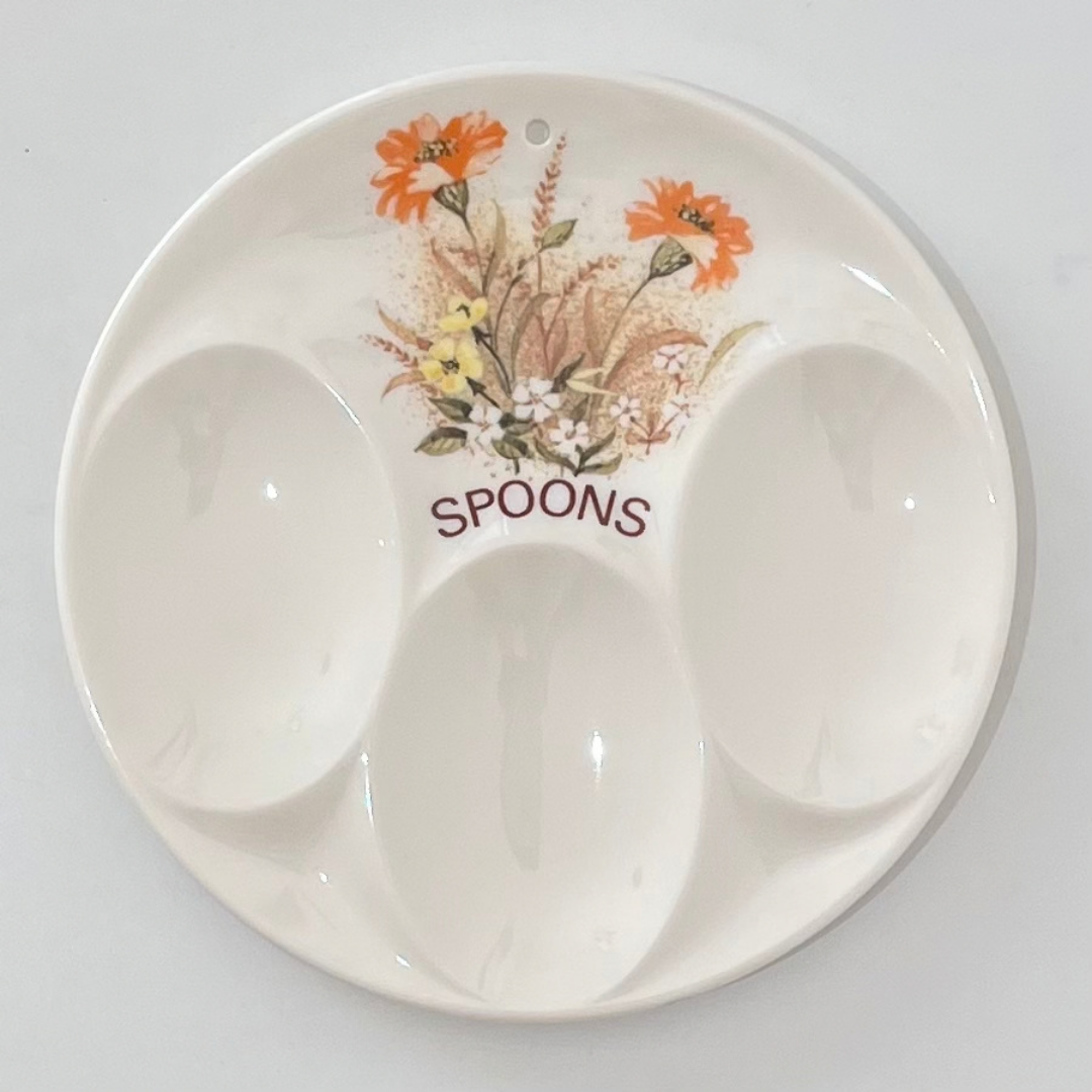 vintage melamine marks spencer field flowers triple spoon rest (2).png