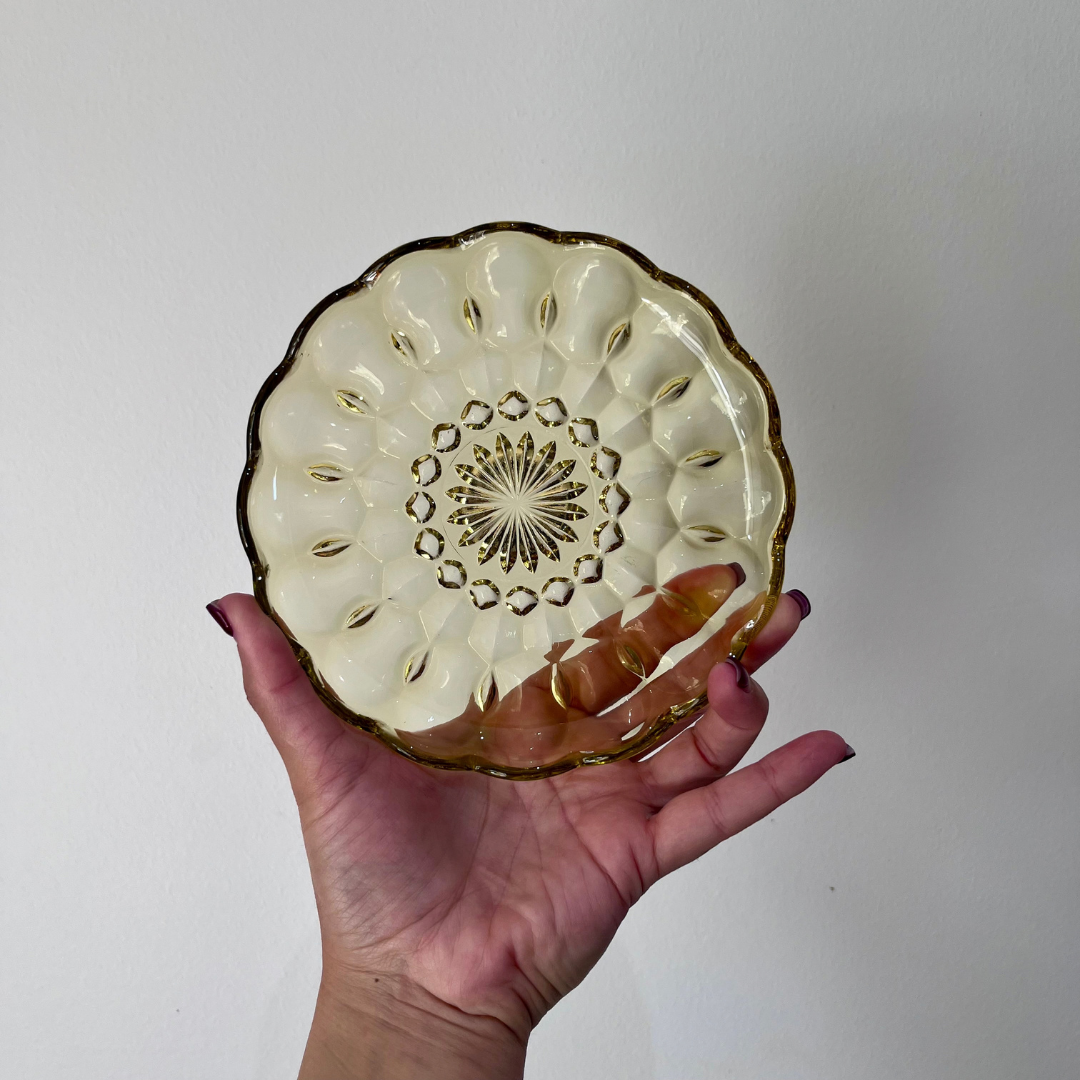 Vintage Anchor Hocking Fairfield Amber Glass Plate (2).png