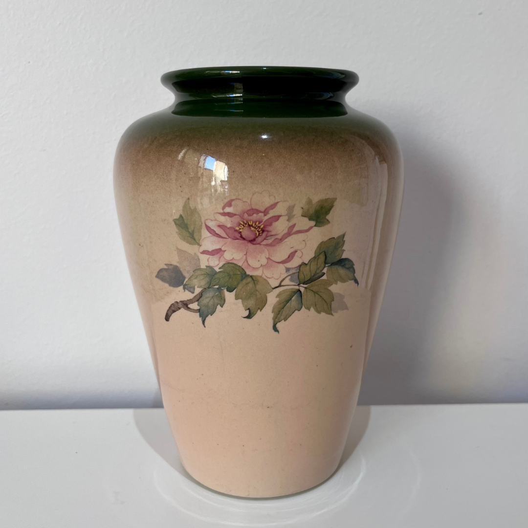 Vintage Urn Vase Green Gradient Ombre Glaze Floral Ceramic (6).png