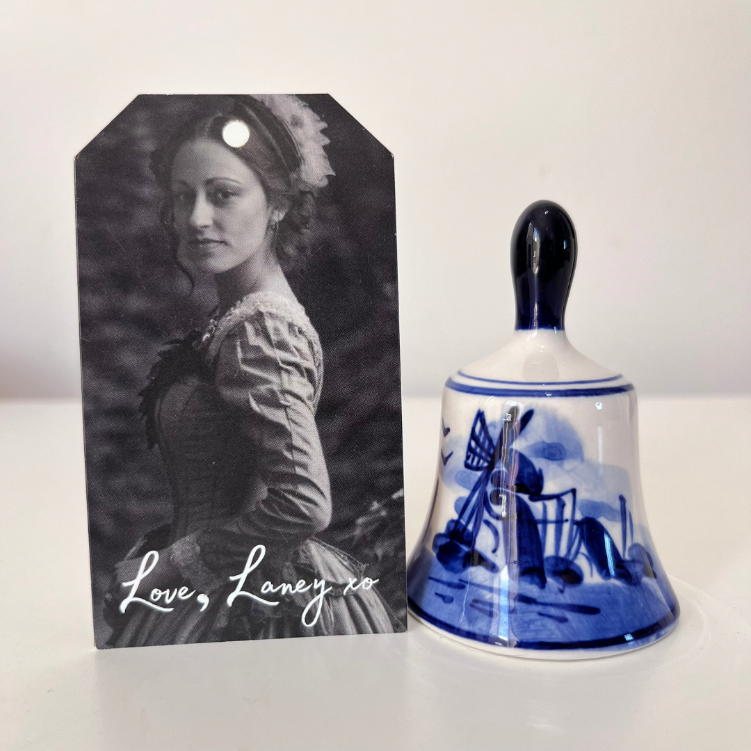 Vintage Delft Blue Windmill Bell Mini Delftware Blue & White Ceramics (17).png