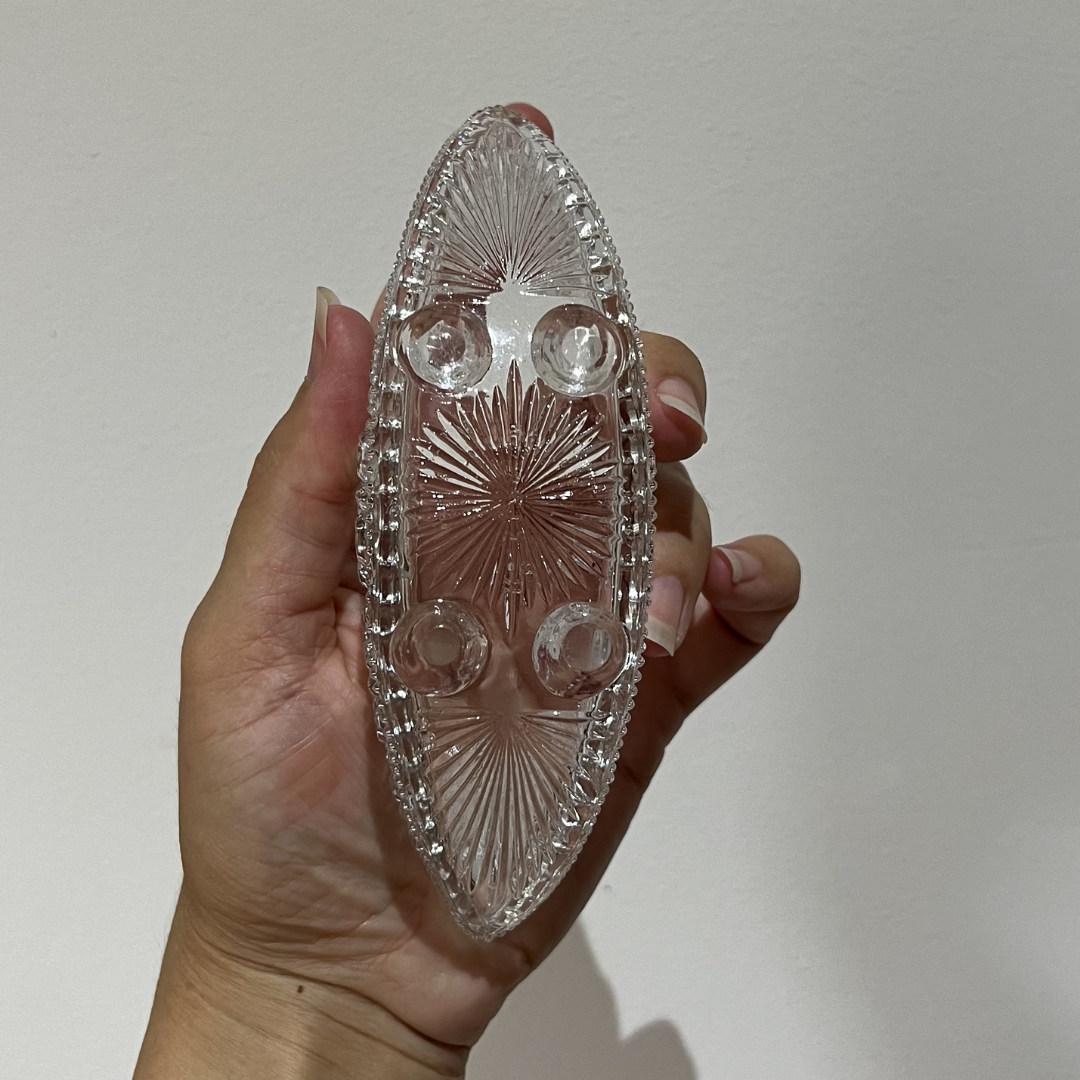 Antique George Davidson Clear Glass Gondola Boat Bowl Canoe Shape (11).png