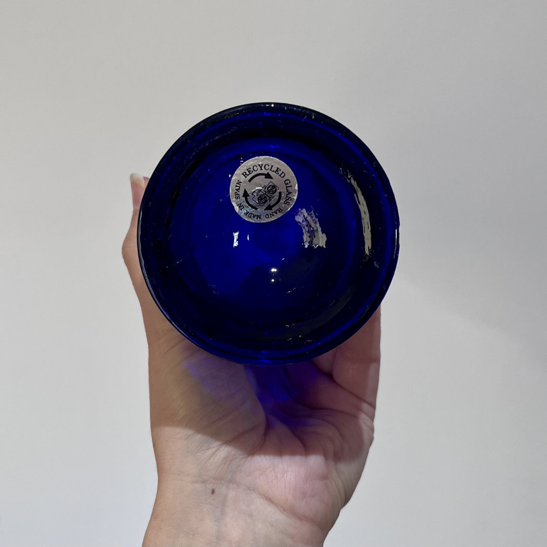 Cobalt Blue Recycled Glass Bottle Cork Handmade Spain (9).png