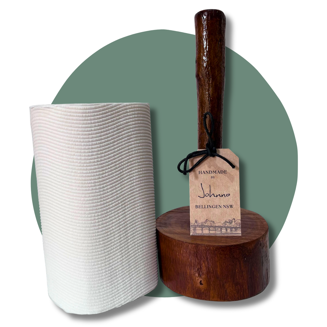 Rustic Wooden Handmade Paper Towel Holder