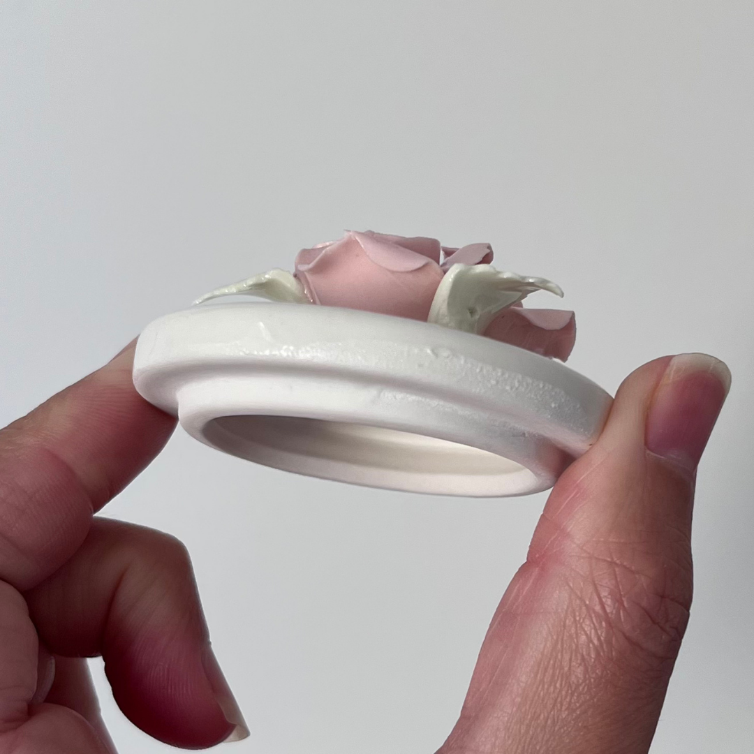 Pink Rose White Ceramic Jewellery Box Vintage Style Capodimonte Wedding Ring Box (10).png