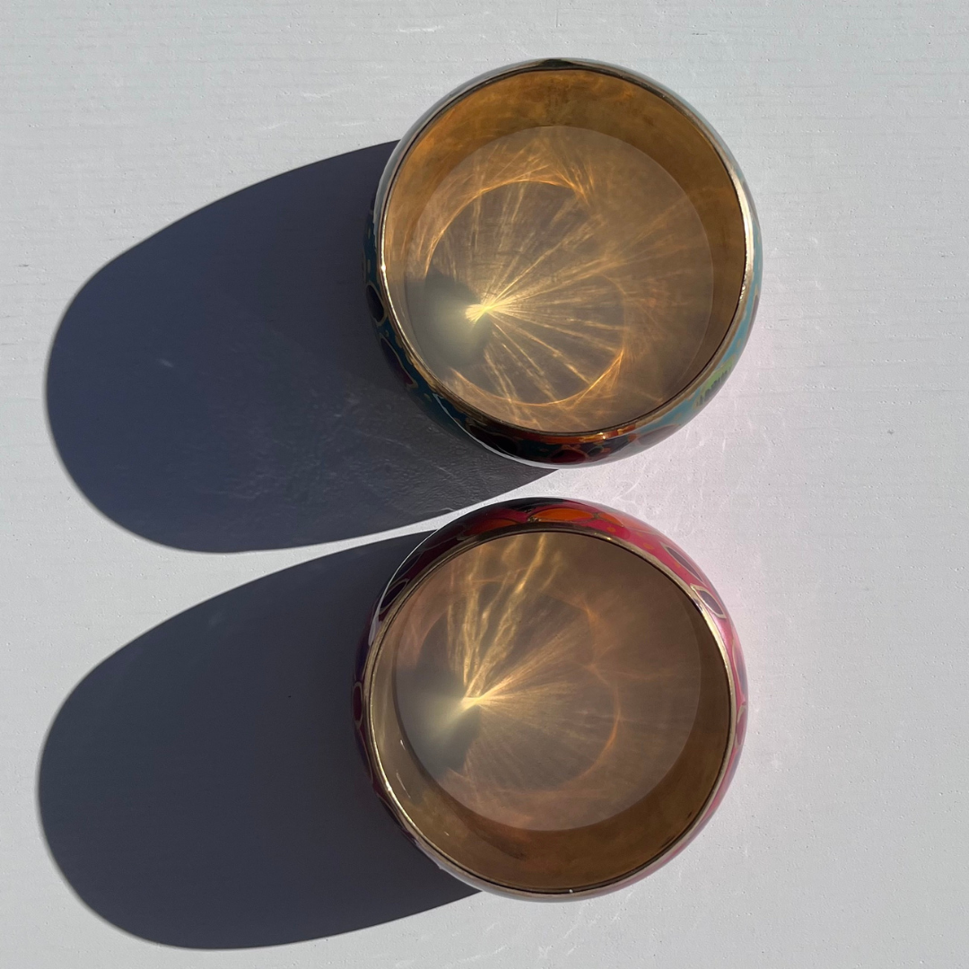 hand painted boho brass lined enamel floral bangles gold accents (3).png