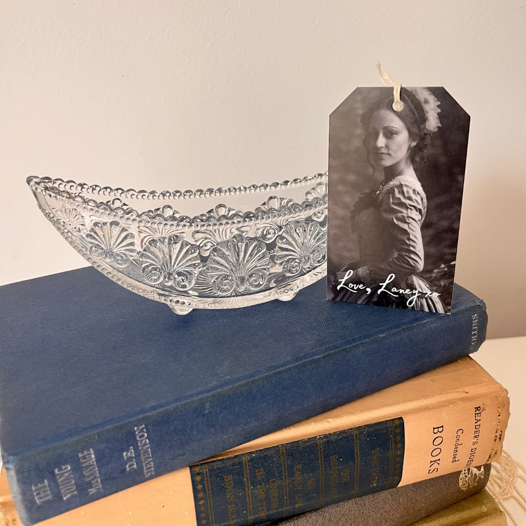 Antique George Davidson Clear Glass Gondola Boat Bowl Canoe Shape (14).png